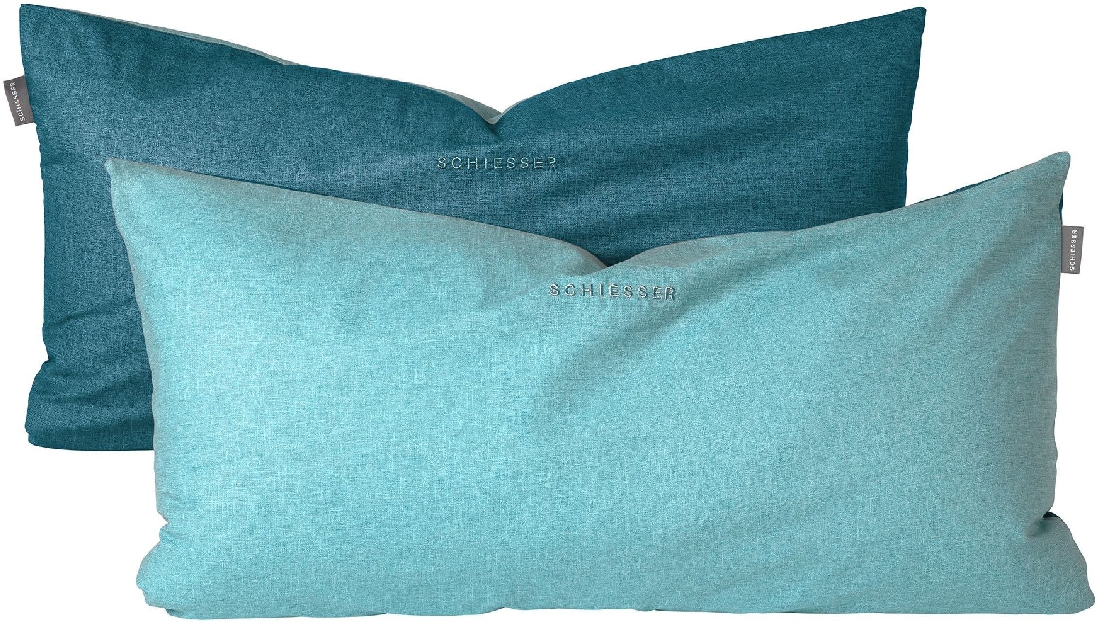 Image of Schiesser Kissenhüllen "Doubleface aus weicher Baumwolle mit edlem Melangeeffekt in Wendeoptik" OEKO-TEX MADE IN GREEN