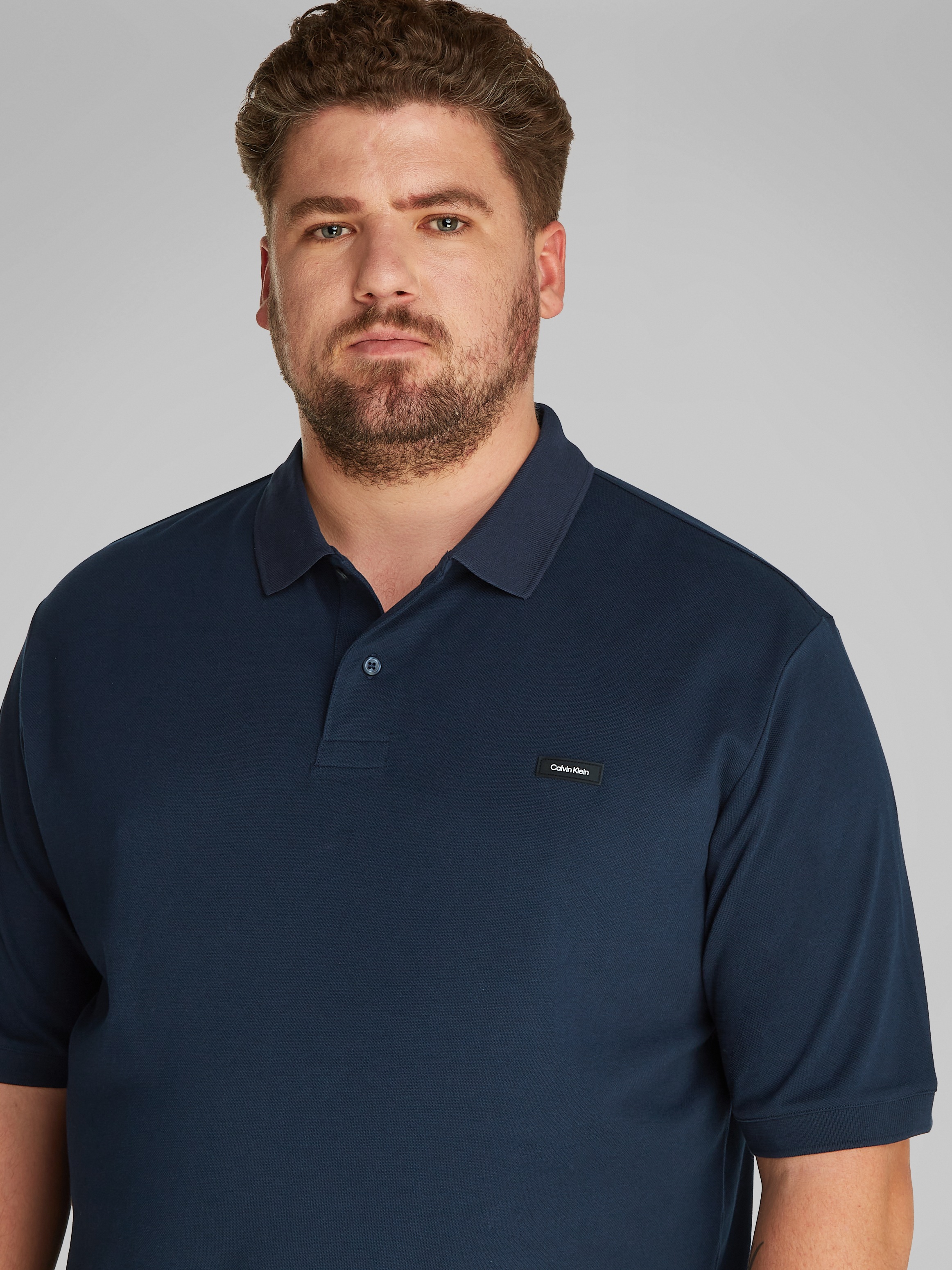 Calvin Klein Big&Tall Poloshirt »BT-STRETCH PIQUE SLIM POLO«, in grossen Grössen mit Polokragen