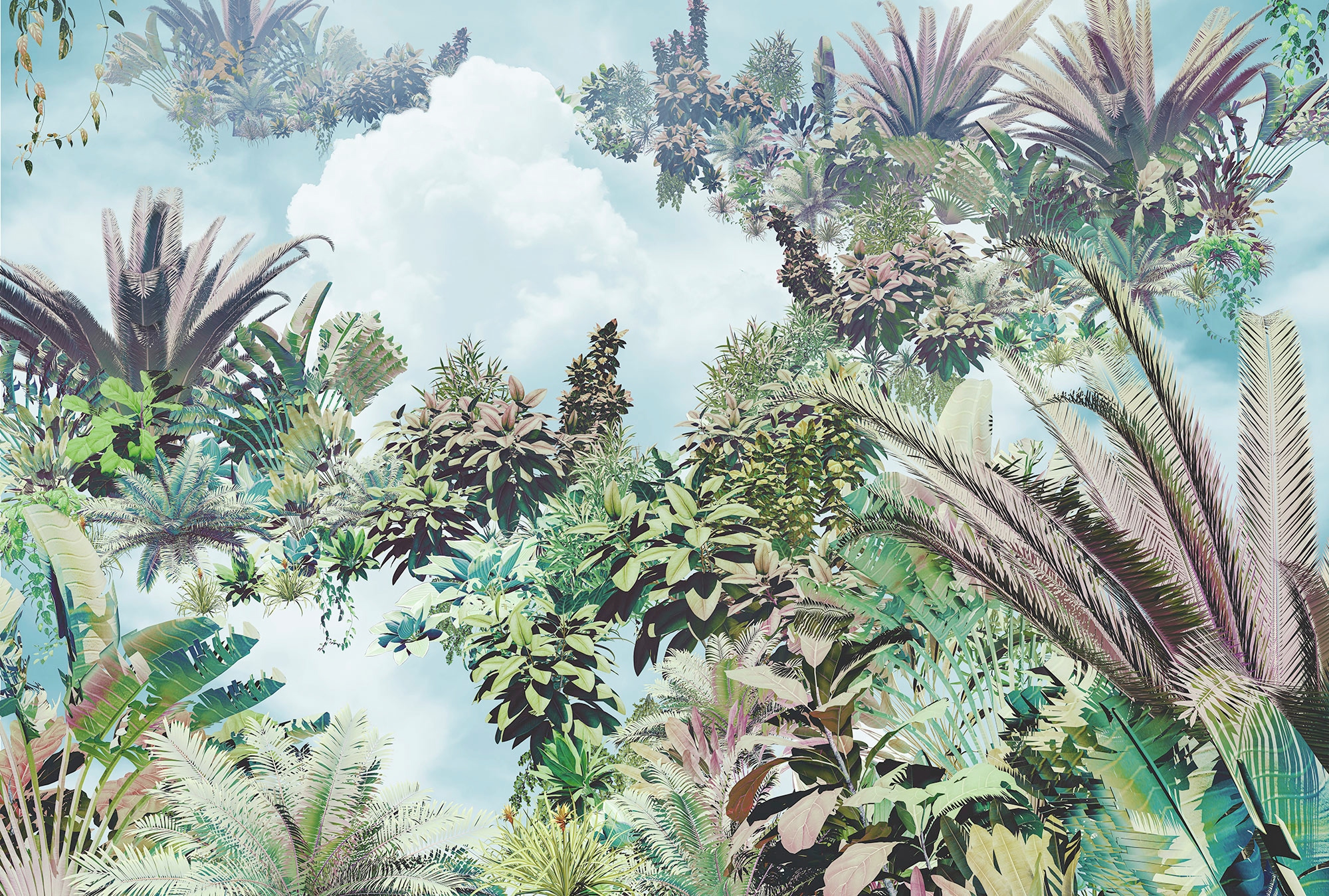 Image of Komar Vliestapete "Vlies - Tropical Heaven - Grösse 368 x 248 cm" bedruckt glatt Wohnzimmer, Schlafzimmer