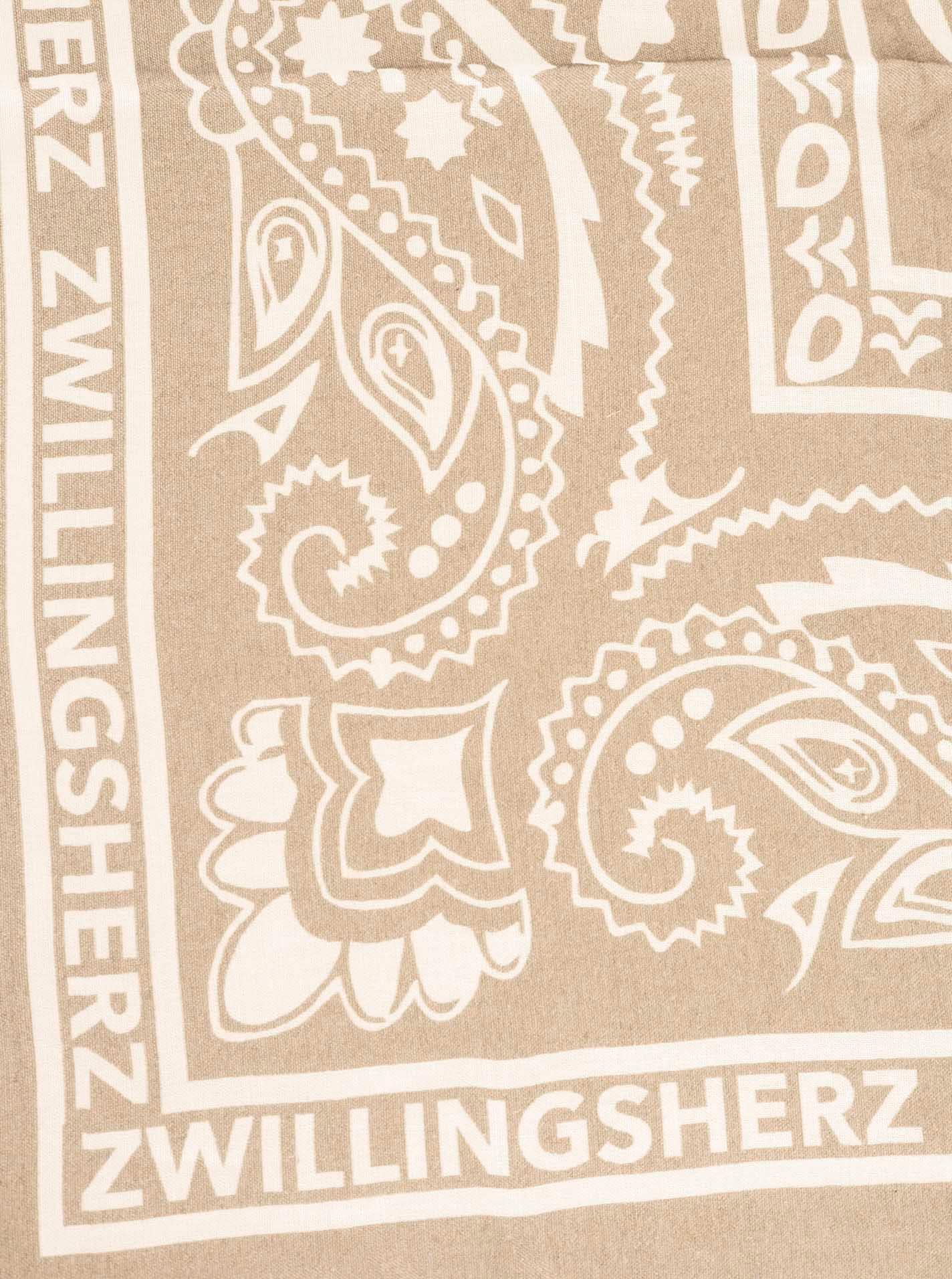 Zwillingsherz Foulard de mode »"Paisley Pattern"« motif cachemire, bordures à franges tout autour, matériau léger