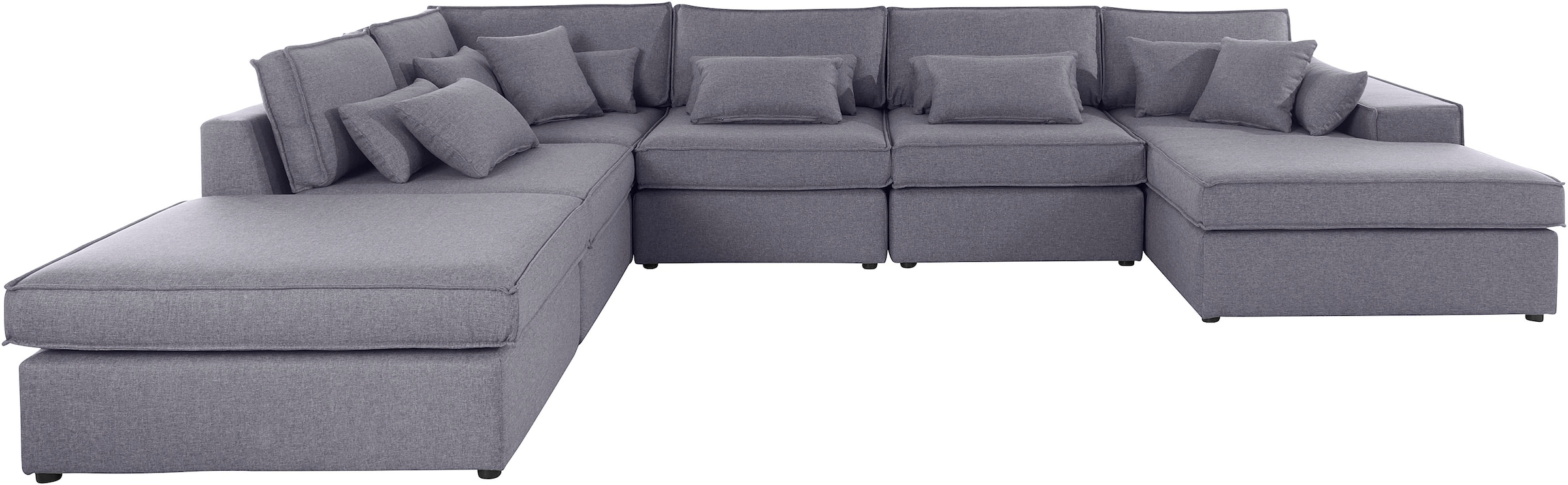 GOODproduct Wohnlandschaft »Florid U-Form« 6 Teile, bestehend aus Modulen, viele Bezugsqualitäten, auch in Cord