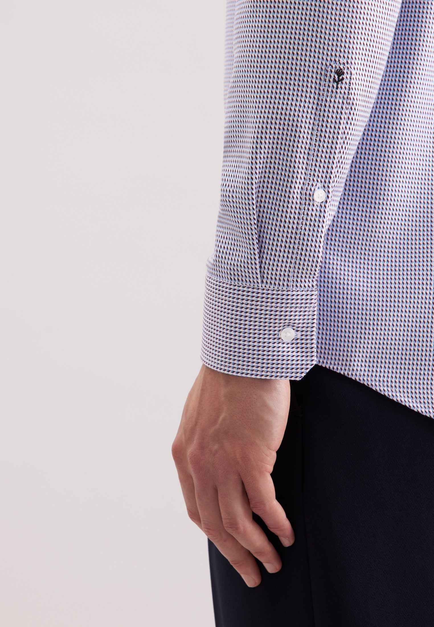 seidensticker Businesshemd »Schwarze Rose« Regular 1/1 Kentkragen Pepita