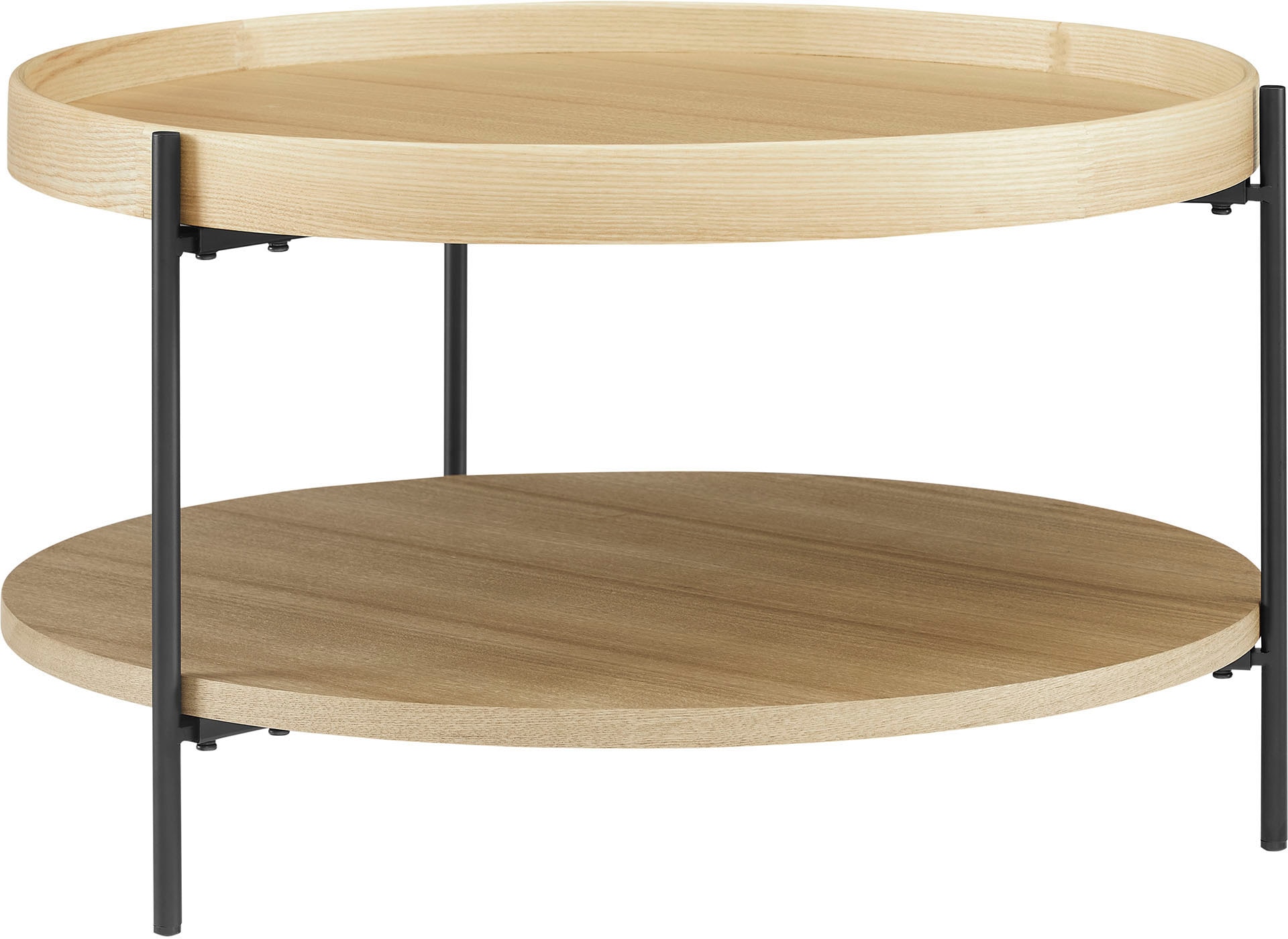 Image of SalesFever Couchtisch "Chicago mit 2 Ablageflächen – moderner Design-Coffee-Table" 1 Stk. tlg. Stilvoller Wohnzimmertisch mit Stauraum, Holz & Metall