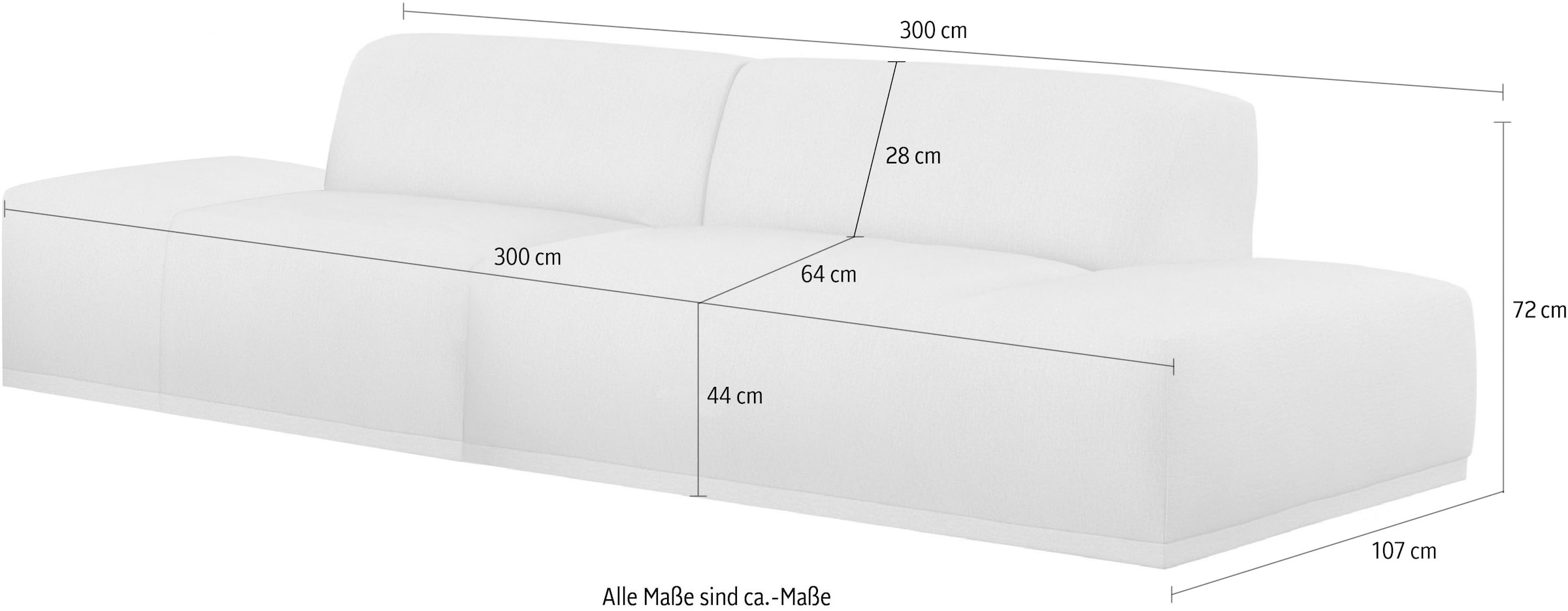 TRENDMANUFAKTUR Big-Sofa »Braga Japandi-Design, toller Sitzkomfort, Designsofa« in moderner Optik, mit hochwertigem Kaltschaum