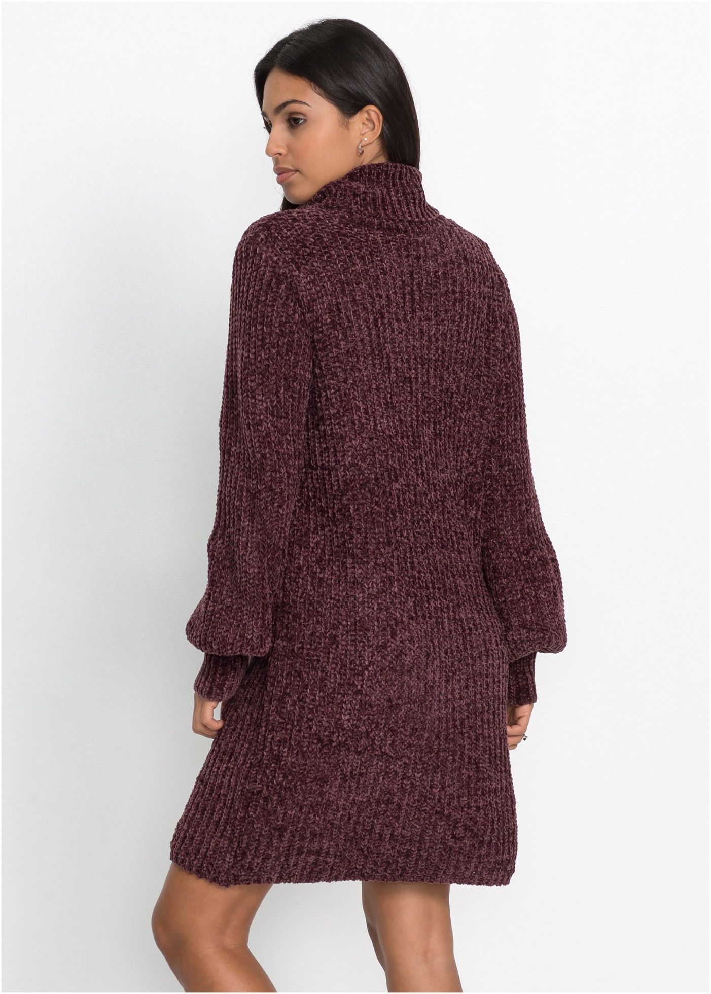 bonprix Strickkleid »Chenille Strickkleid aus recyceltem Polyester« für eleganten Look, aus Chenille-Qualität, aus recyceltem Polyester