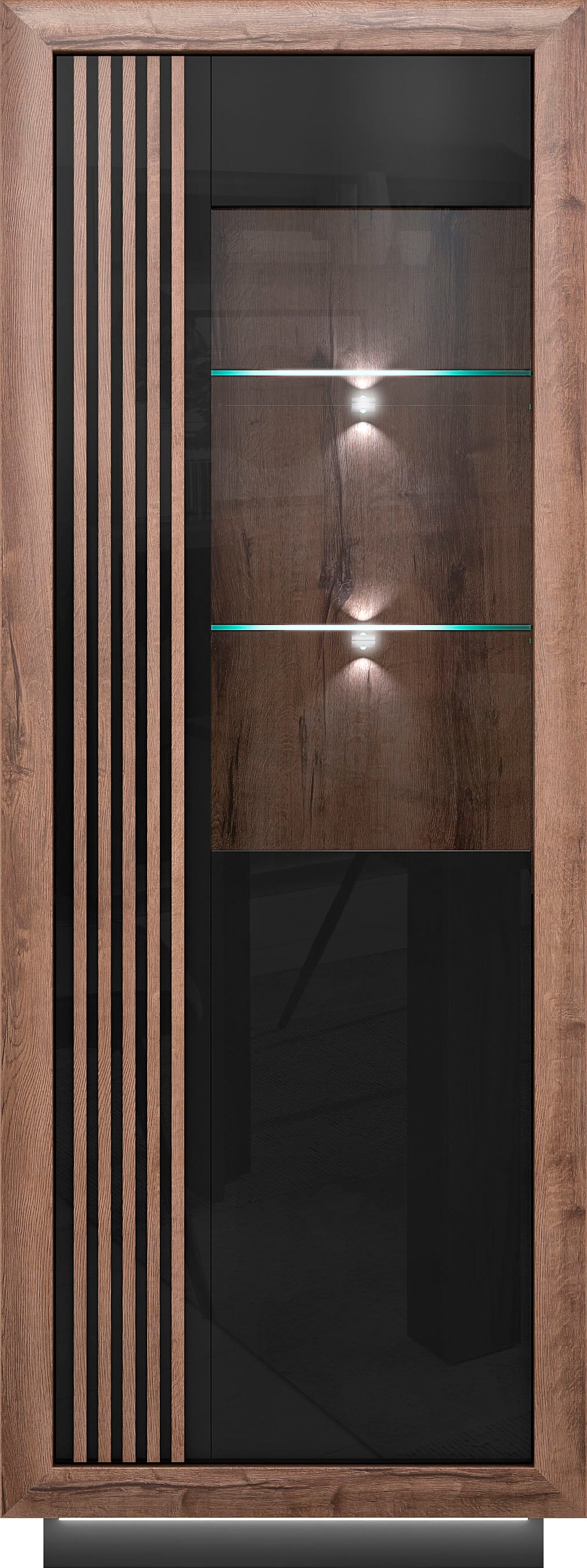 FORTE Vitrine »Savona« Höhe 197 cm, inkl. Sockelbeleuchtung