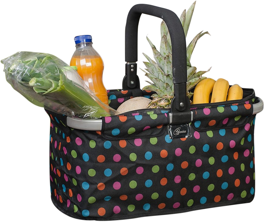 Image of Genius Einkaufskorb »Falko - mit bunten Punkten«, (1 tlg.), 5 Standfüsse halten den Boden sauber bei Ackermann Versand Schweiz