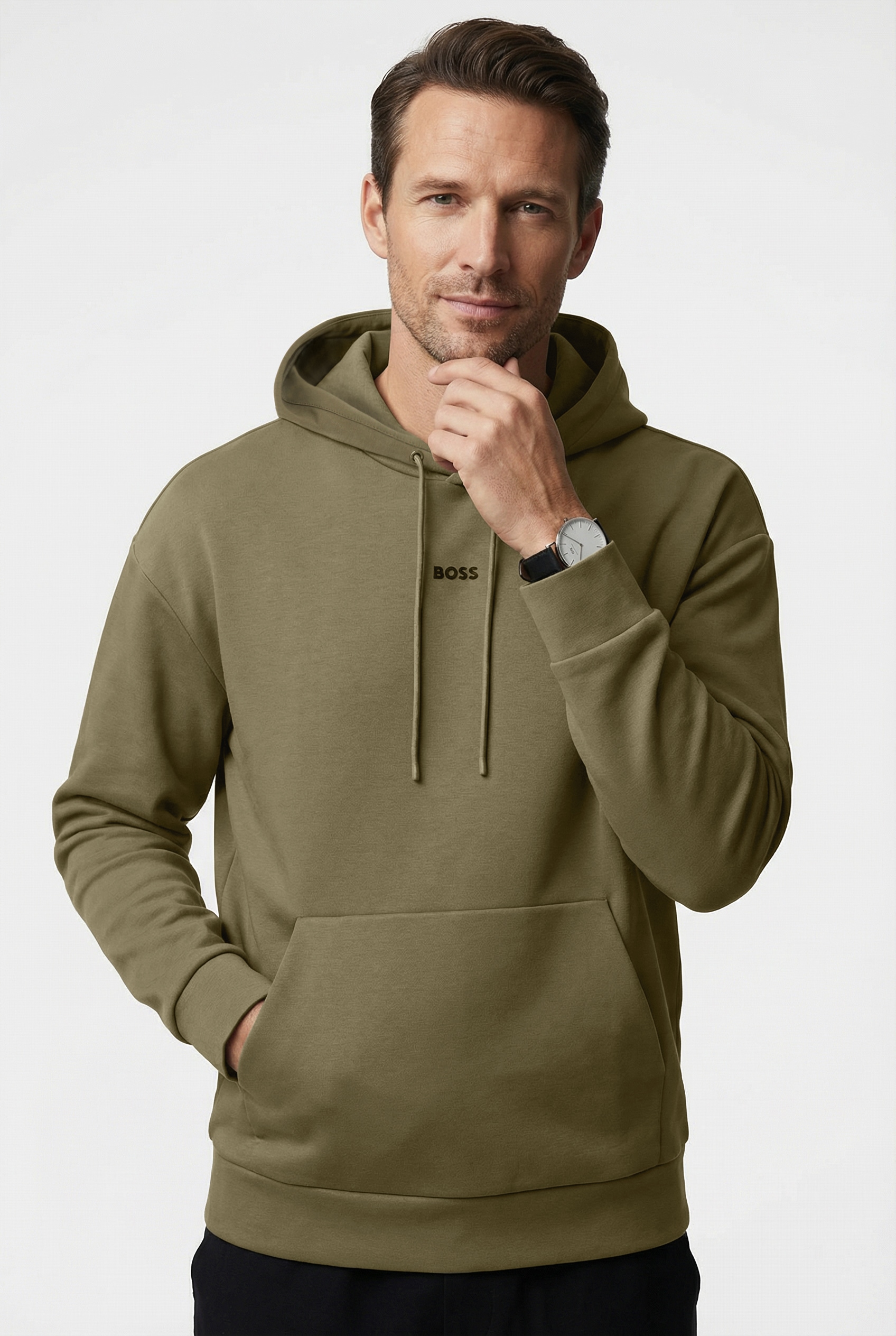 Image of BOSS GREEN Kapuzensweatshirt "Sly Zone", Kapuze mit Kordelzug, Regular Fit, Kängurutasche