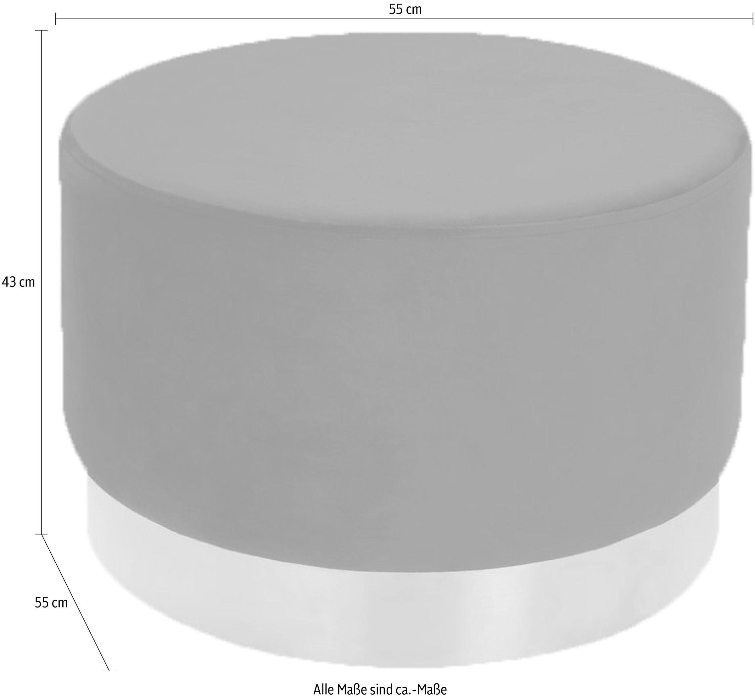 Kayoom Tabouret »Nano 510, Hocker in stilvollem Design,weiche Schaumstoff-Sitzfläche« 1 cuis tlg. Golz Akzente, mit pflegeleichtem Stoffbezug, grosse runde Form