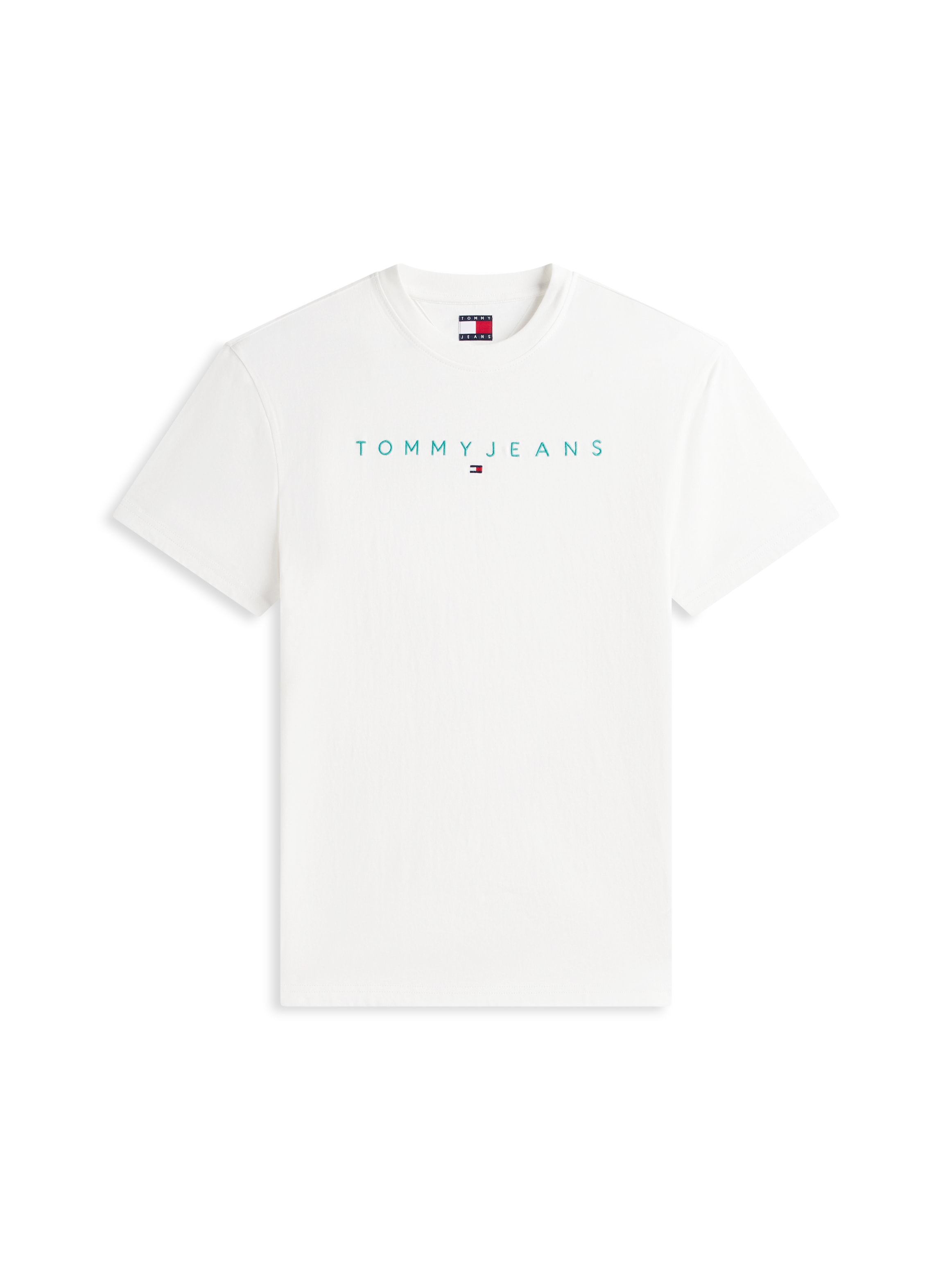Tommy Jeans T-Shirt »TJM REGULAR LINEAR LOGO EXT« Rundhals, Regular Fit