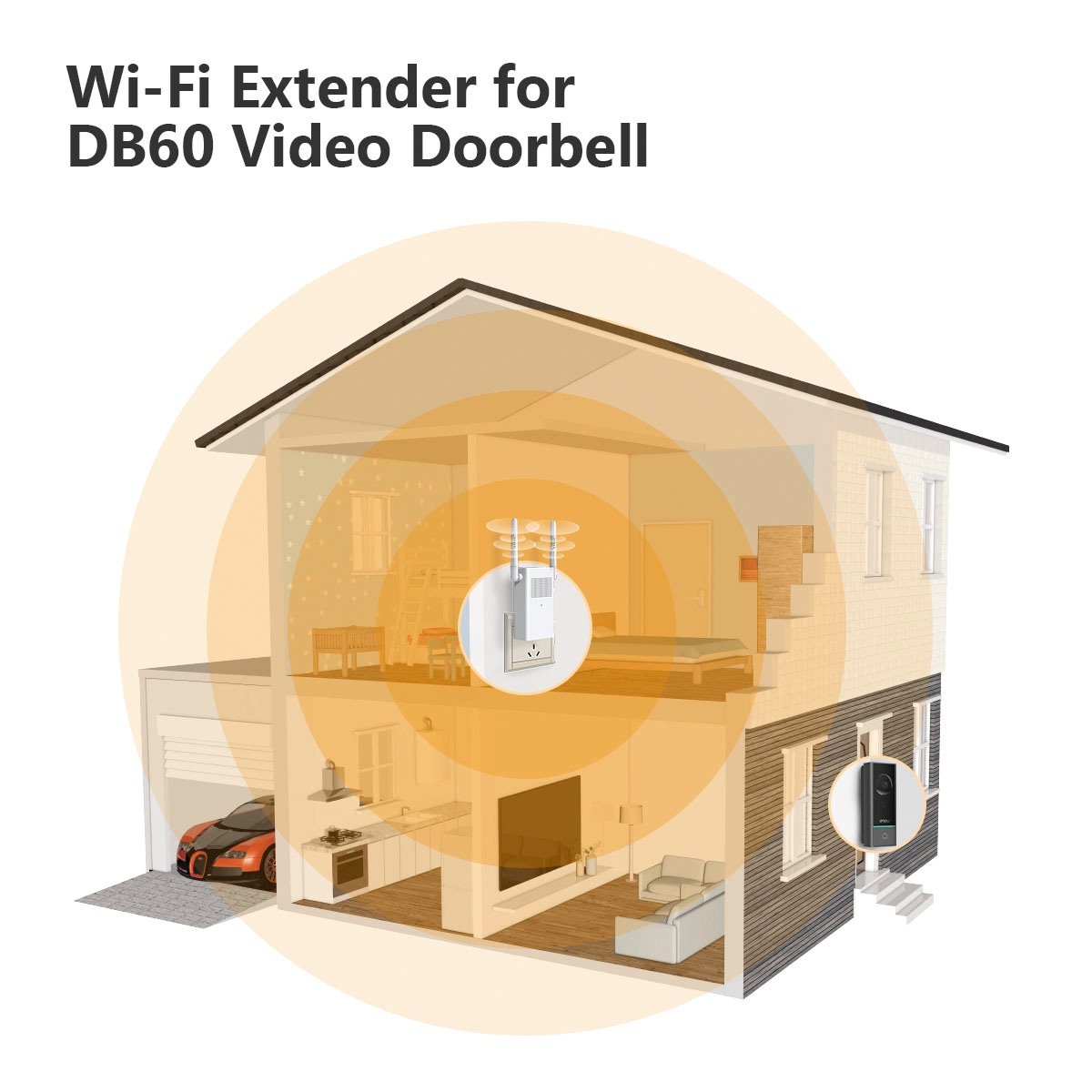 Imou Überwachungskamera »Smart Kamera-Türklingel DB60 Kit« Aussenbereich