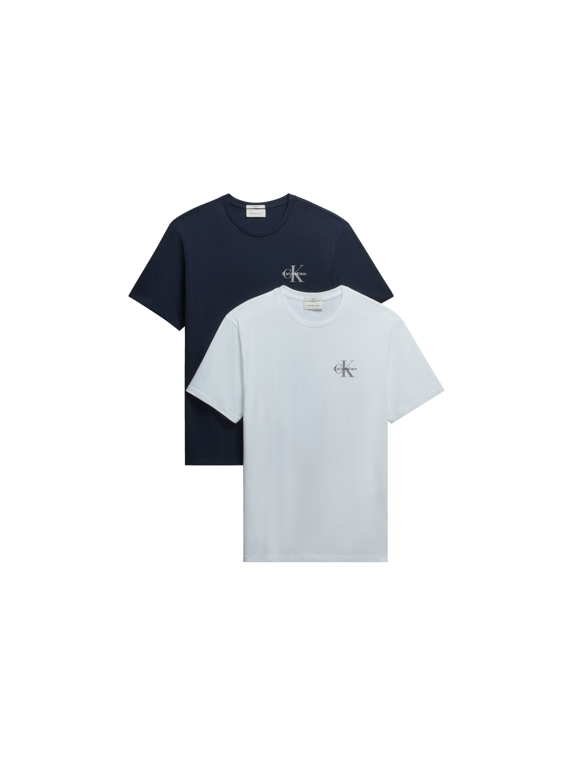 Image of Calvin Klein T-Shirt "CLASSIC MICRO MONOLOGO 2PK" Set, 2 Regular fit mit Rundhalsausschnitt
