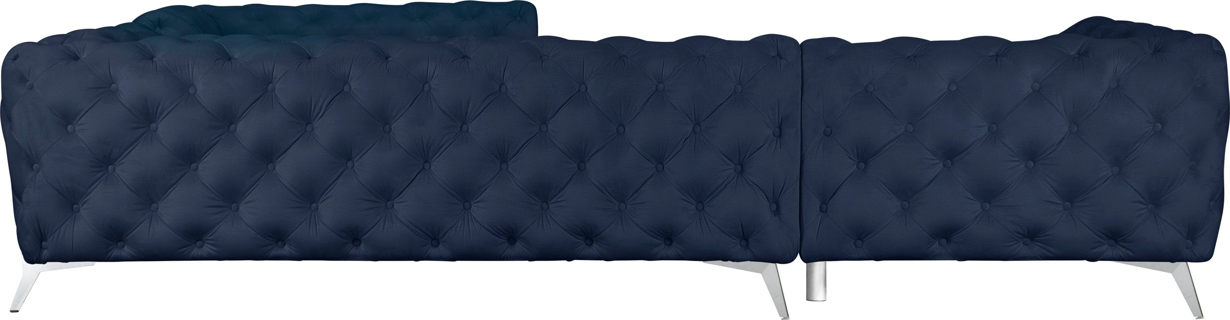 Leonique Chesterfield-Sofa »Amaury L-Form«, grosses Ecksofa, Chesterfield-Optik, Breite 323 cm, Fussfarbe wählbar