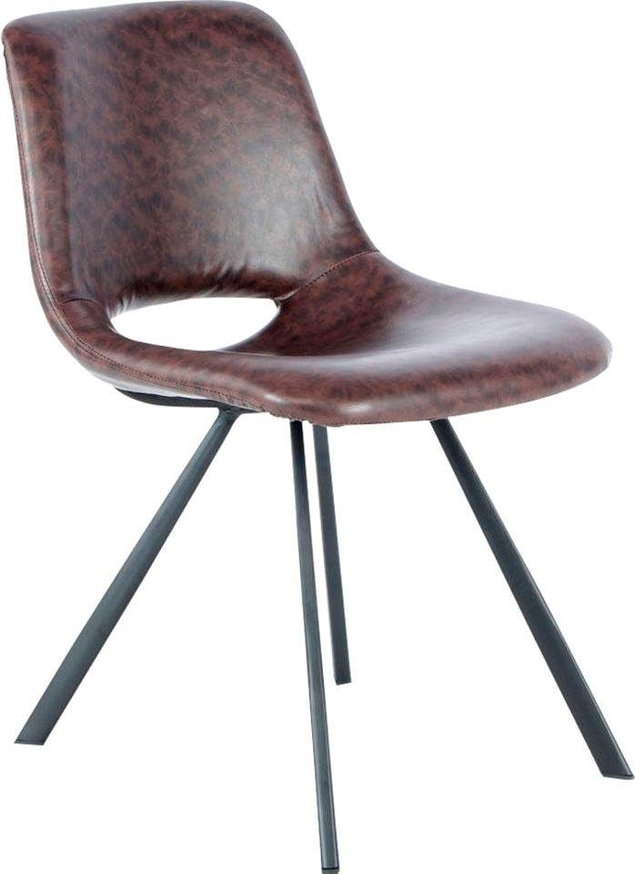 Kayoom Stuhl »Josephine 325 2er-Set, zeitloses Design, mit geometrischer Aussparung«, (Set), 2 St., pflegeleicht, schlicht, weiche Polsterung für angenehmes Sitzgefühl