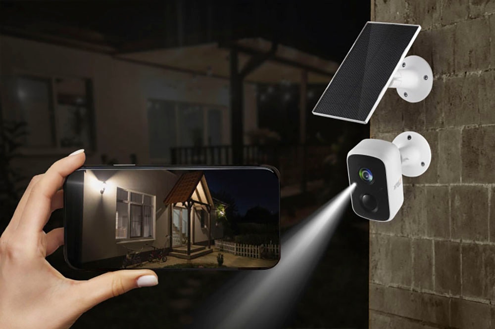 Technaxx Caméra de surveillance »Solar Outdoor IP-Kamera TX-244« Espace extérieur