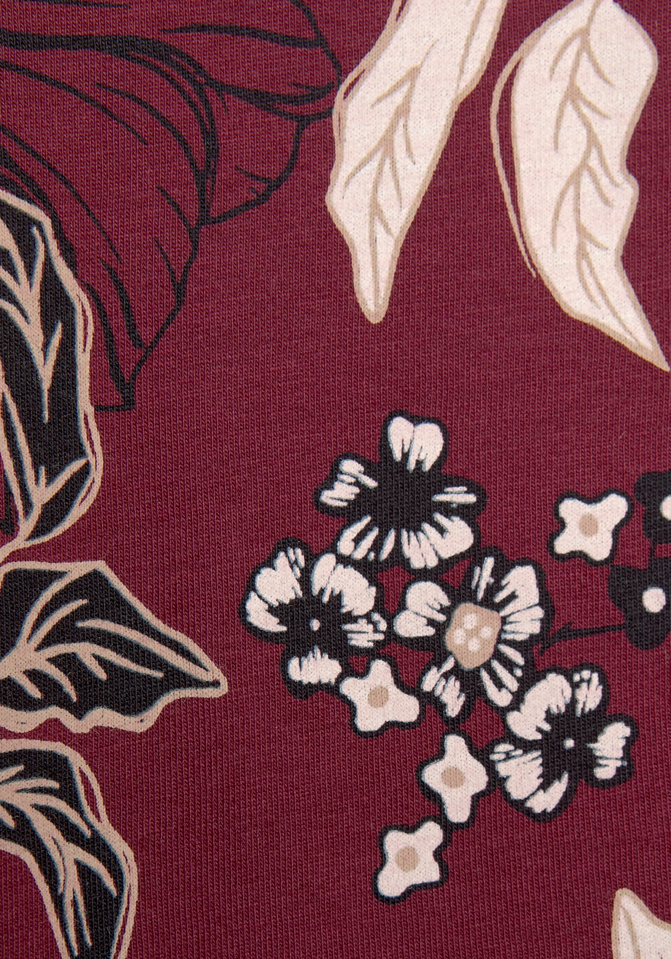 s.Oliver Nachthemd, im Blumen-Dessin mit halbem Ärmel