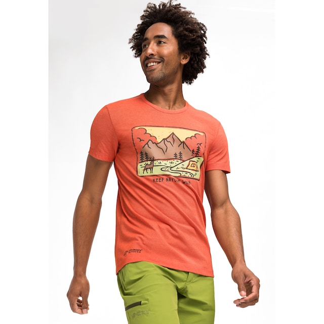 ♕ Maier Sports T-Shirt »Burgeis 16 M«, Herren Kurzarmshirt mit Print für  Wandern und Freizeit versandkostenfrei auf