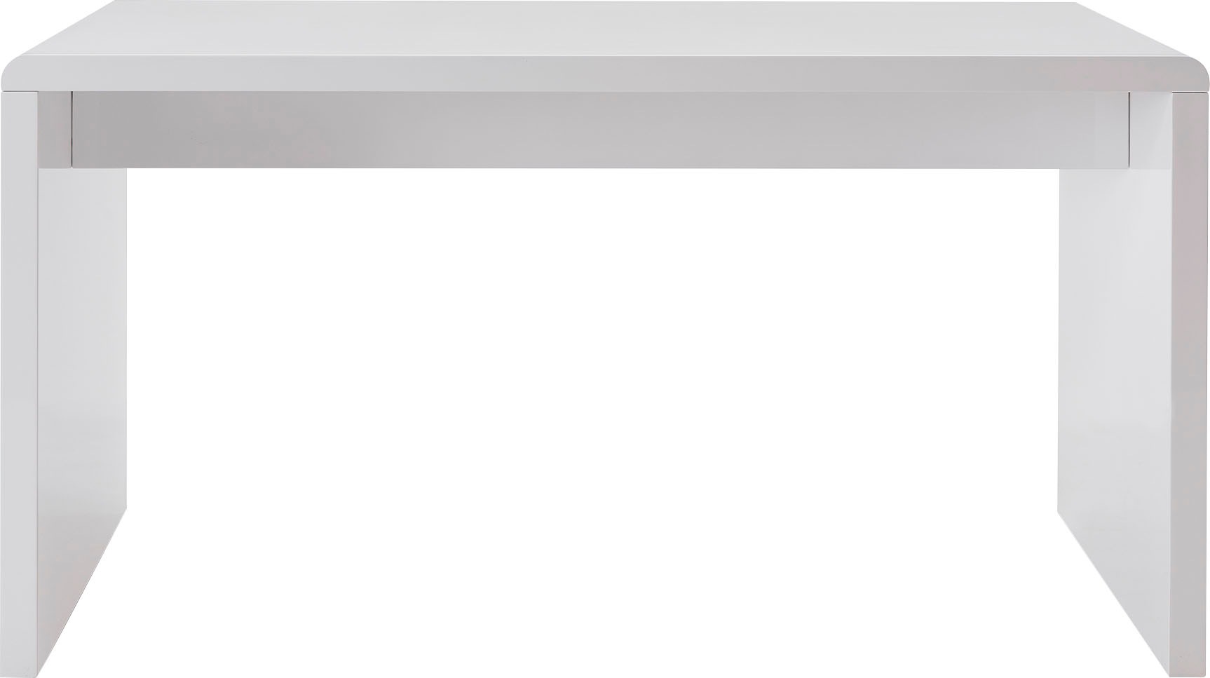 SalesFever Schreibtisch, Weiss hochglanz lackiert