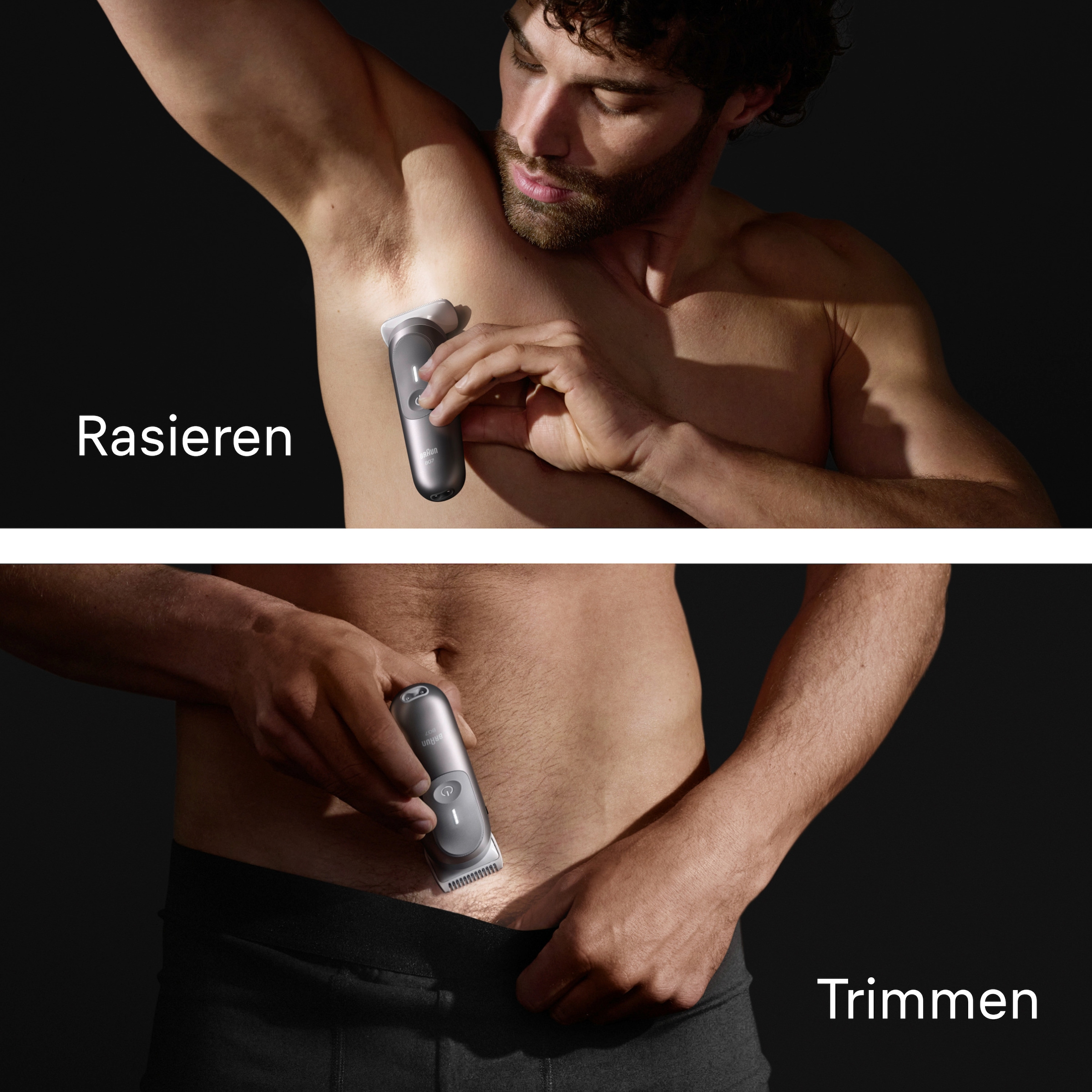 Braun Tondeuse à cheveux »Body Groomer BG7550« avec Smartlight & SkinGuard, 100 min batterie, étanche
