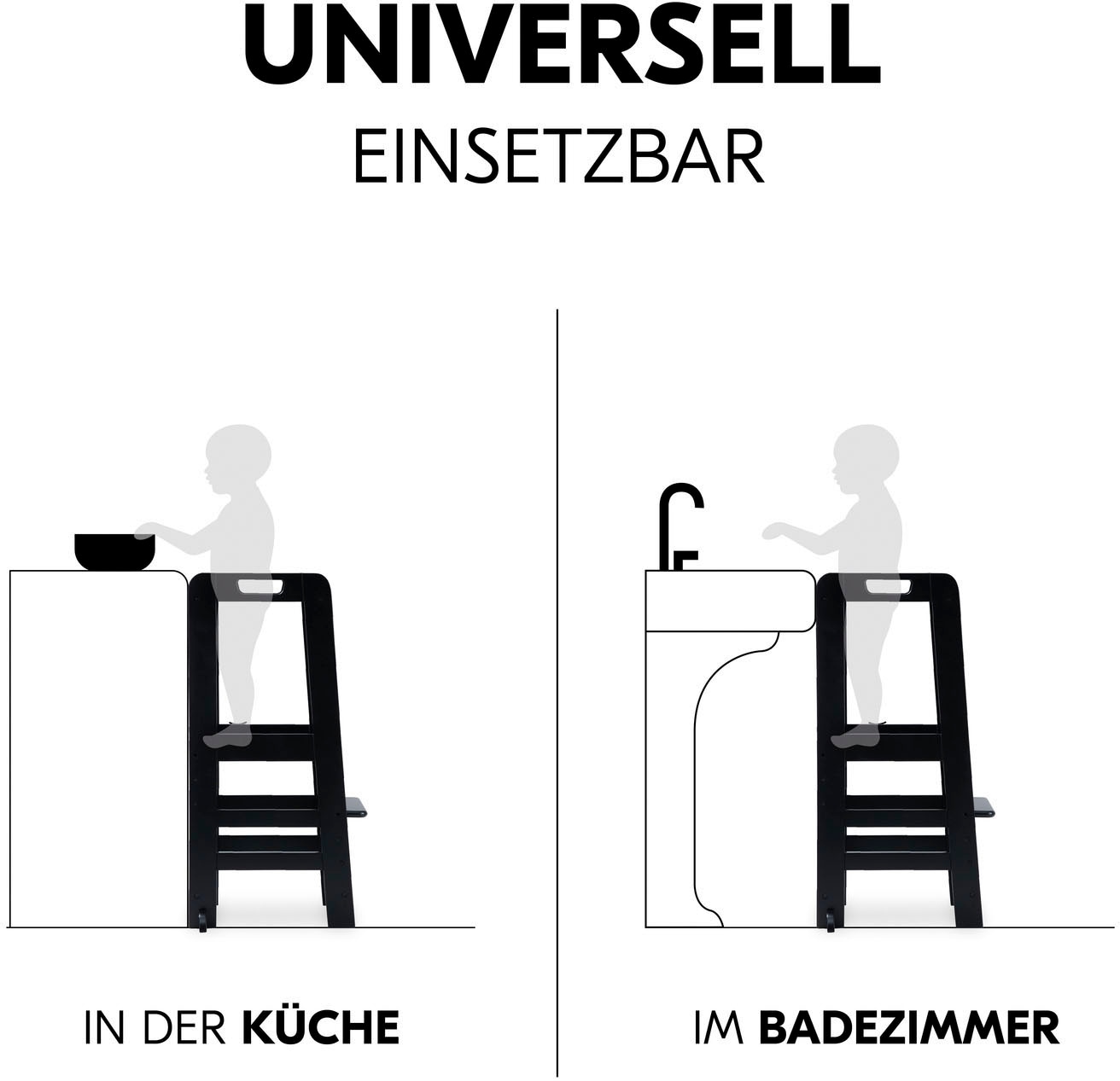 Hauck Assis-debout »Lernturm Learn N Explore, Black« () FSC® - schützt Wald