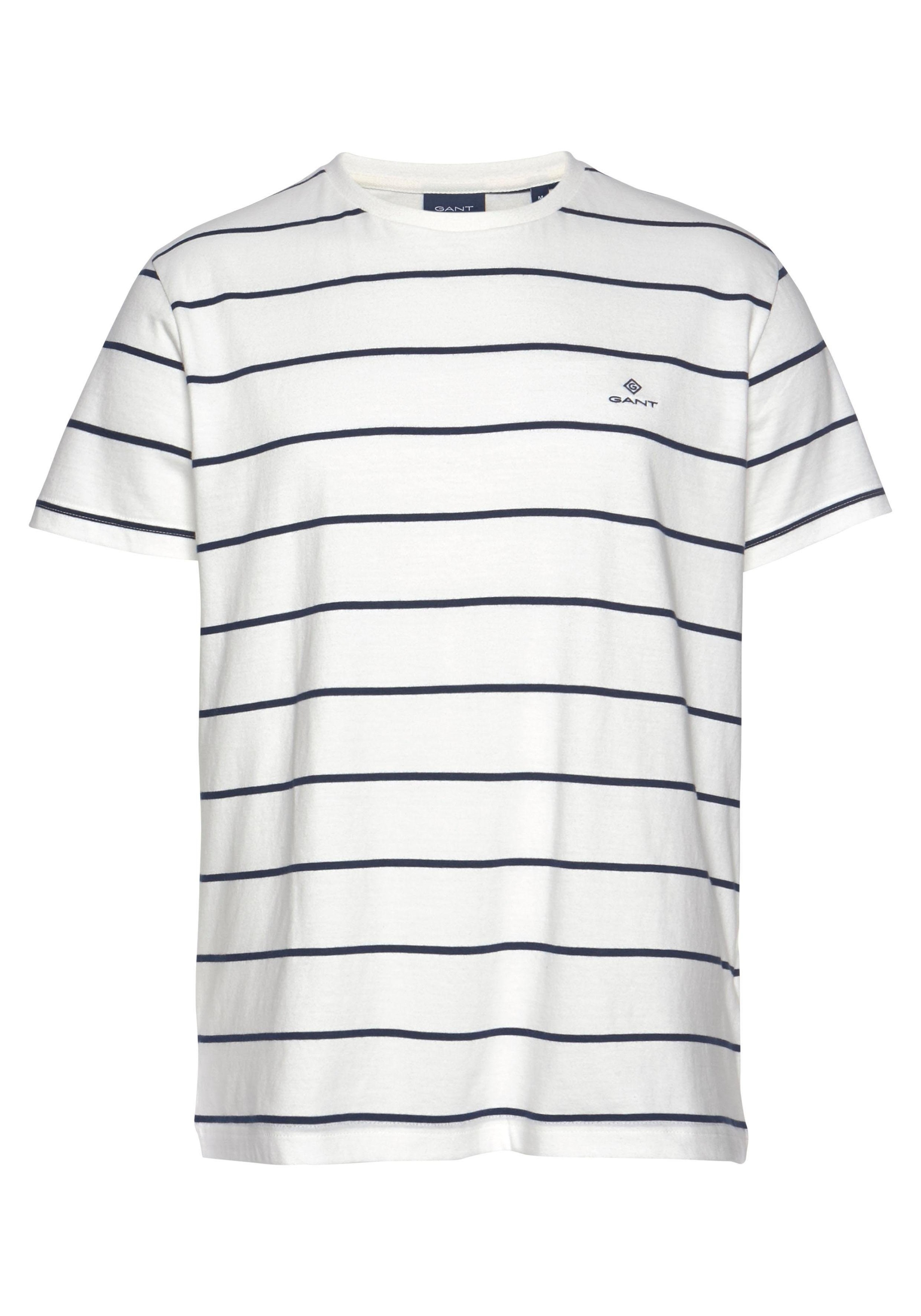 Image of Gant T-Shirt »BRETON STRIPE«, gestreift, mit gesticktem GANT-Logo bei Ackermann Versand Schweiz