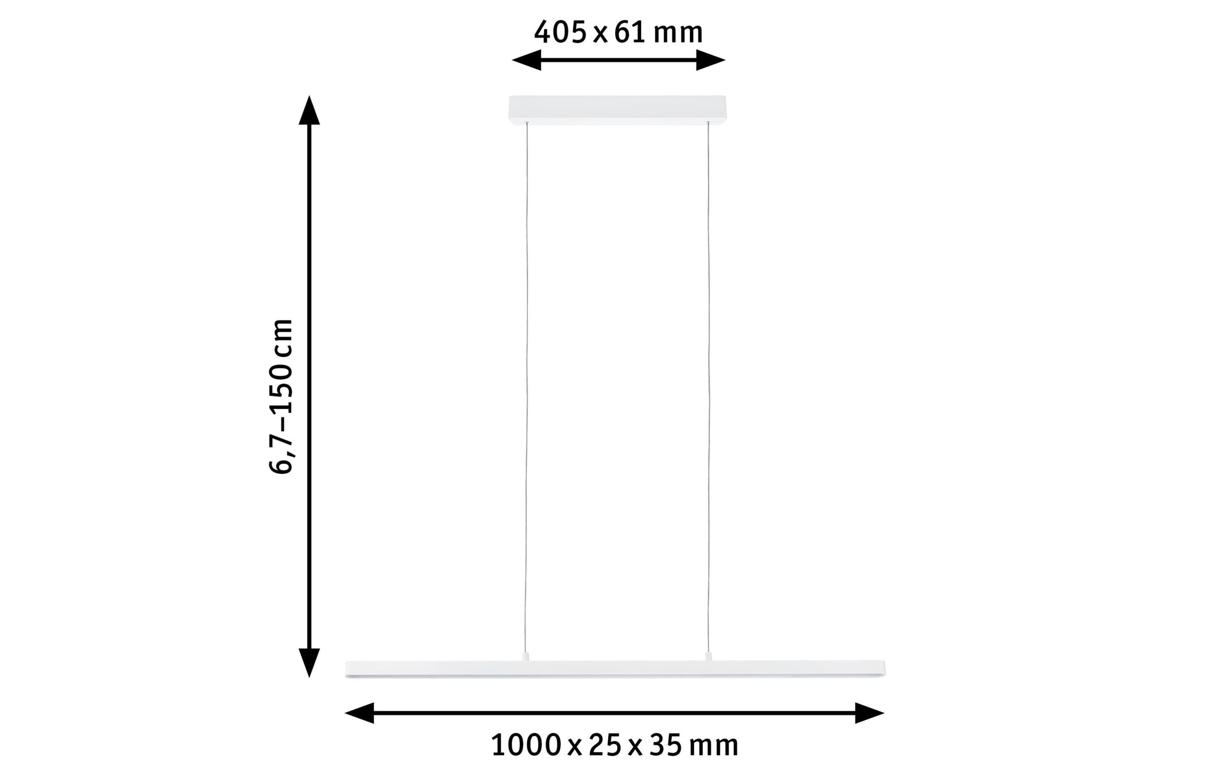 Paulmann LED Pendelleuchte »Lento, 42 W, 2700 K« Warmweiss