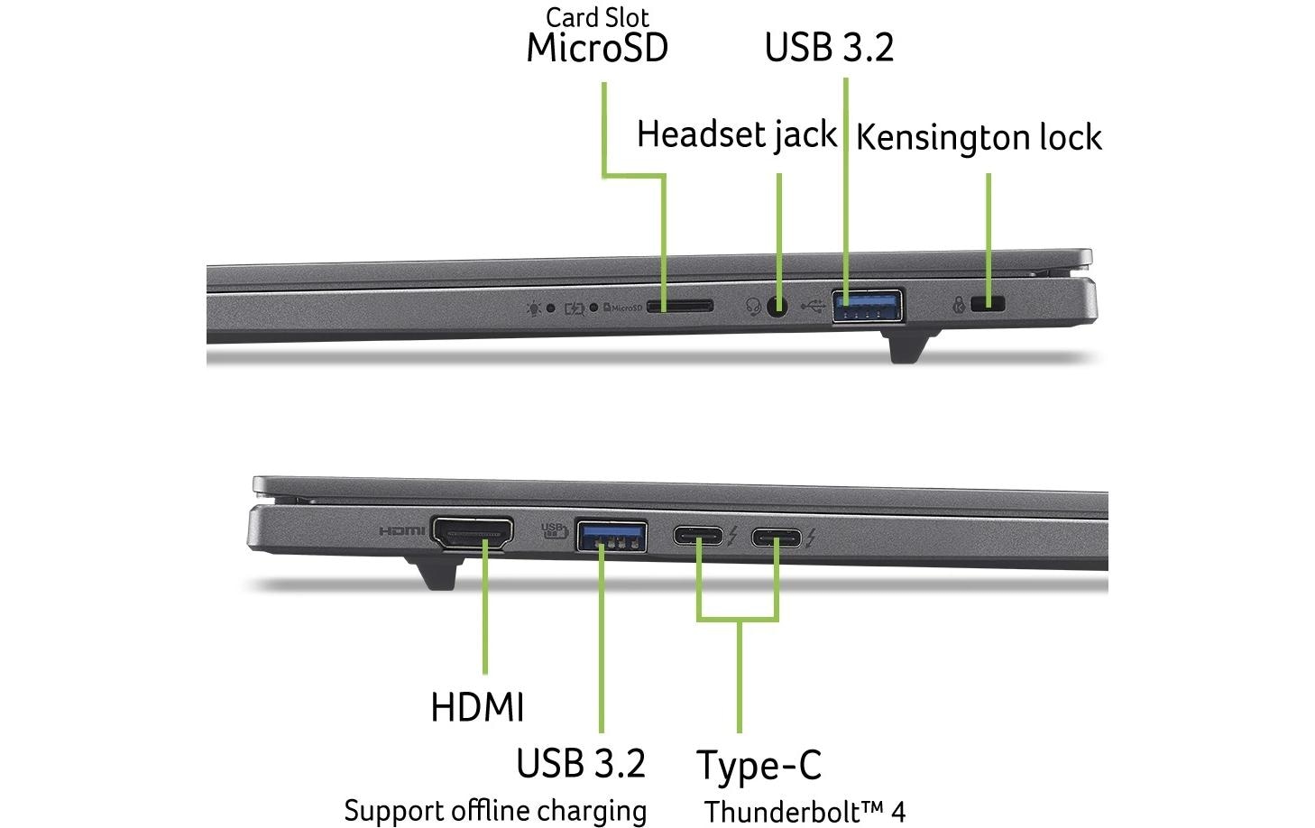 Acer Notebook »Aspire 16 AI OLED (A16-52M-50CF) U5 226 V,16GB,1TB« 40,64 cm / 16 ″ Intel Core Ultra 5 1.000 GB SSD