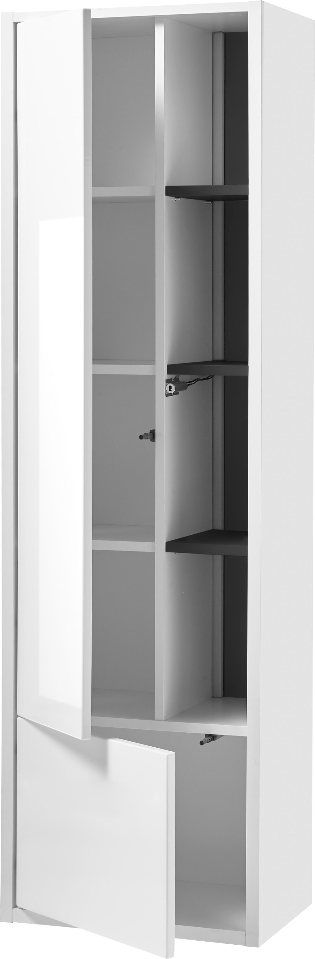 Places of Style Badmöbel-Set »Studio Line, Bad im modernen Design, 3-teiliges Badezimmer«, (3 St.), Schrank, Unterschrank und Spiegel, in zwei Farben verfügbar, Stauraum
