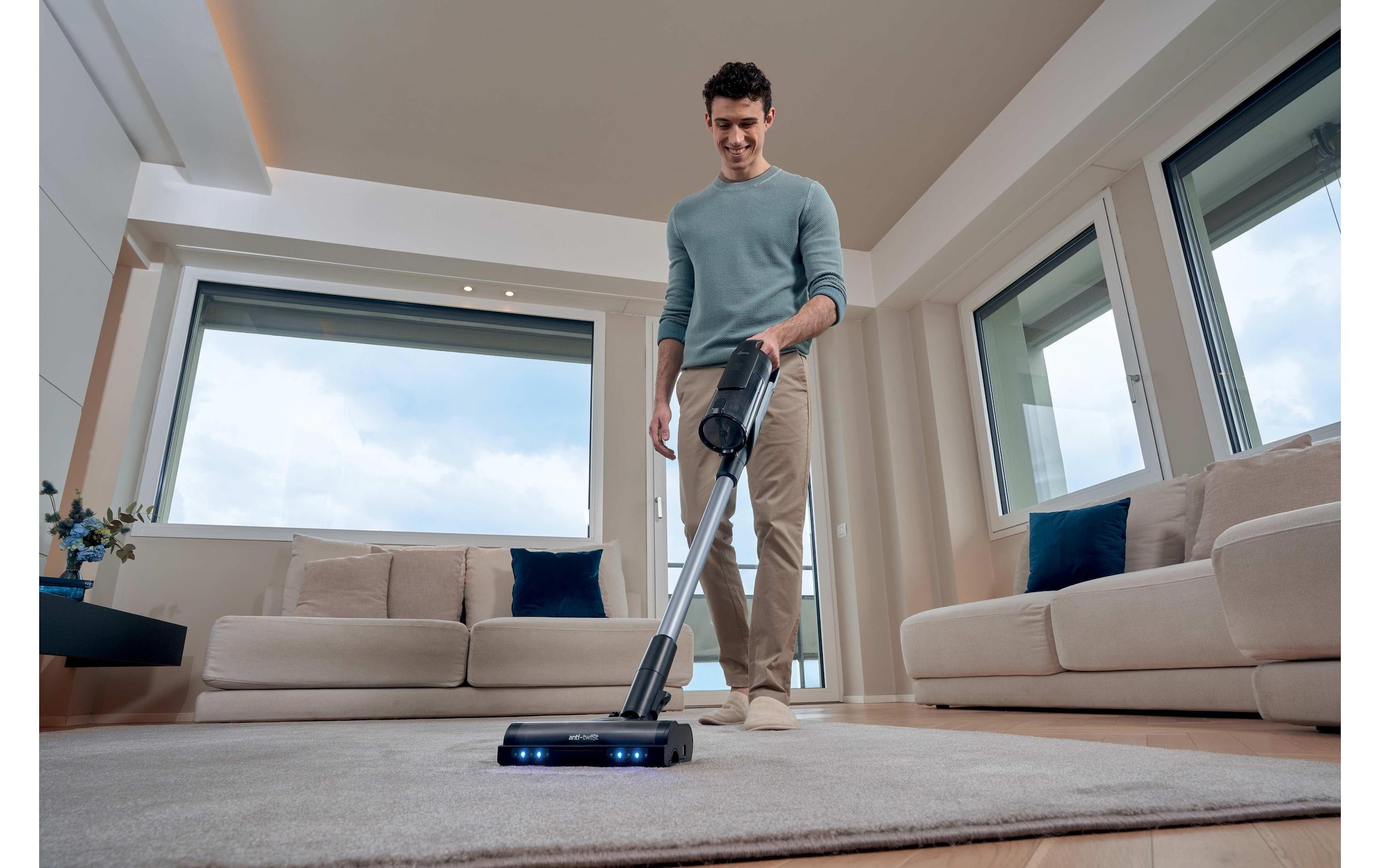 Hoover Aspirateur à main et à manche sans fil »HF610H 11« Kabelloser Staubsauger mit intelligenter Bodenerkennung