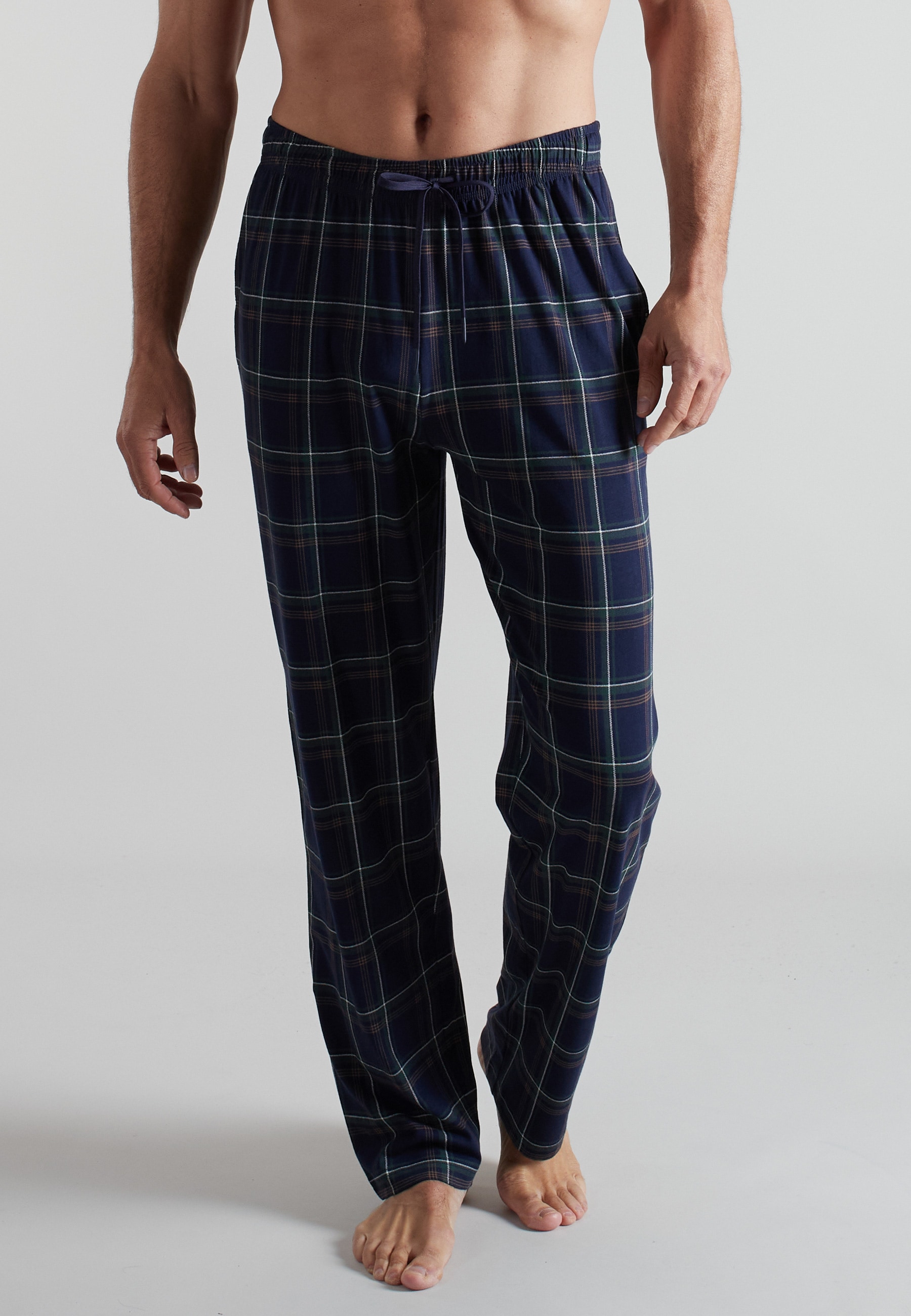 bugatti Bermuda  lang, kariert, bequem, weich, mit Kordelzug, Baumwolle