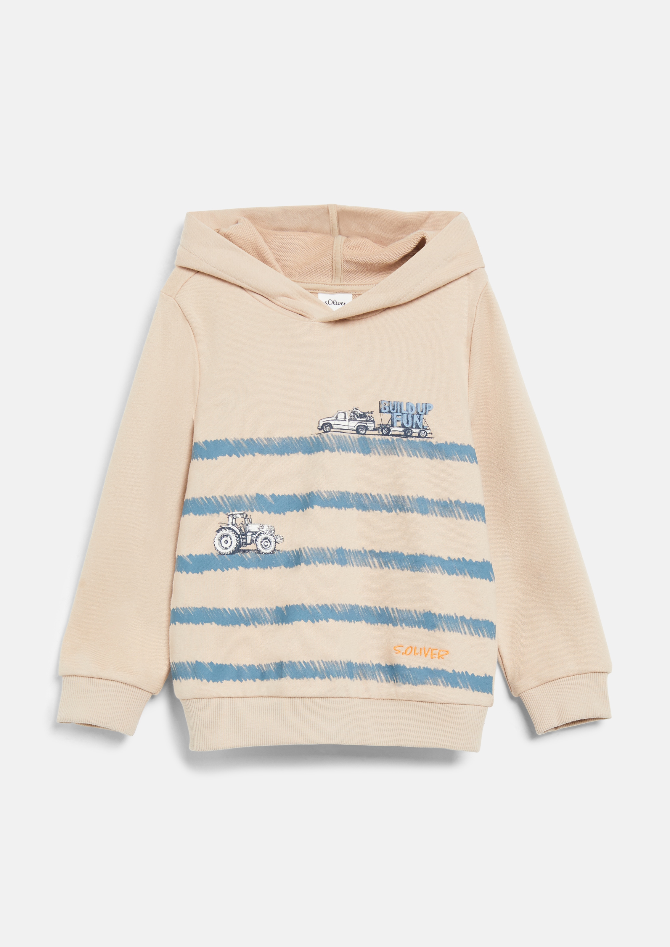 Image of s.Oliver Junior Kapuzensweatshirt, mit Auto-Trecker-Motiv-Print / für Boys