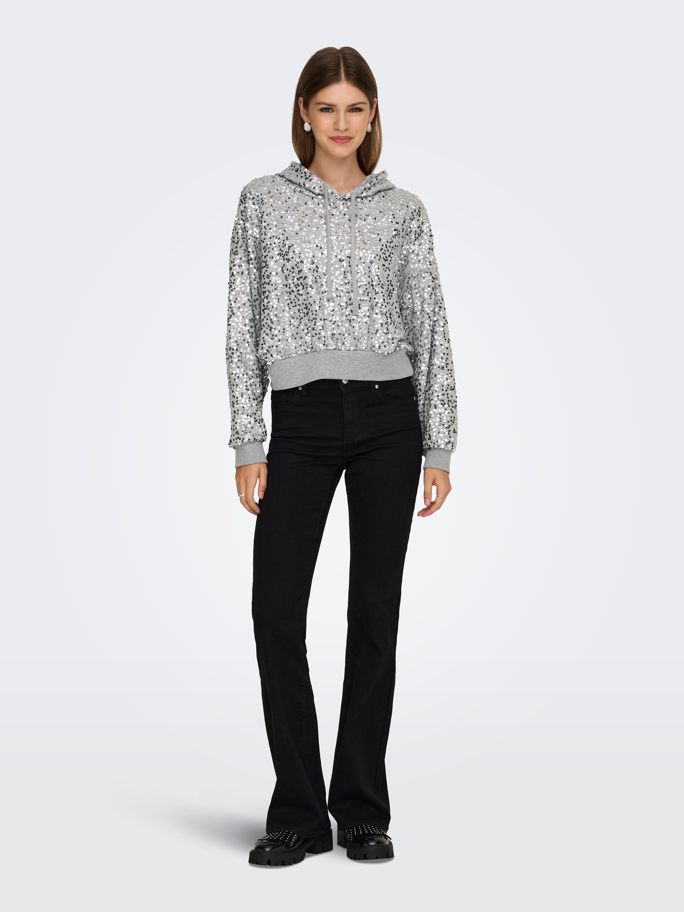 ONLY Sweat à capuche »ONLJADA L/S SEQUINS HOOD SWT«
