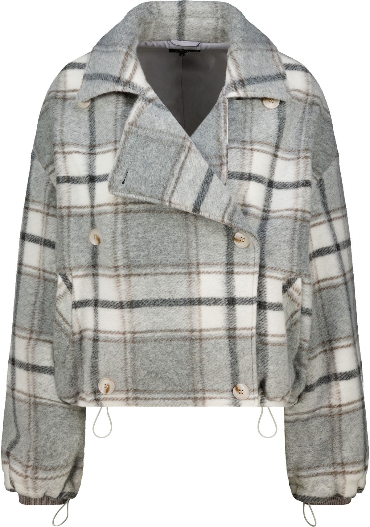 Monari Blouson »Jacke Karo« sans capuche Coupe régulière avec col revers