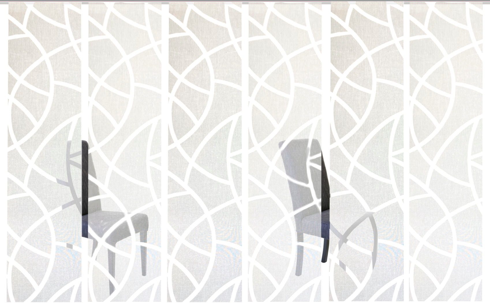 Image of HOME WOHNIDEEN Schiebegardine »CASSÉ«, (6 St.), Dekostoff, mit transparentem Scherli bei Ackermann Versand Schweiz