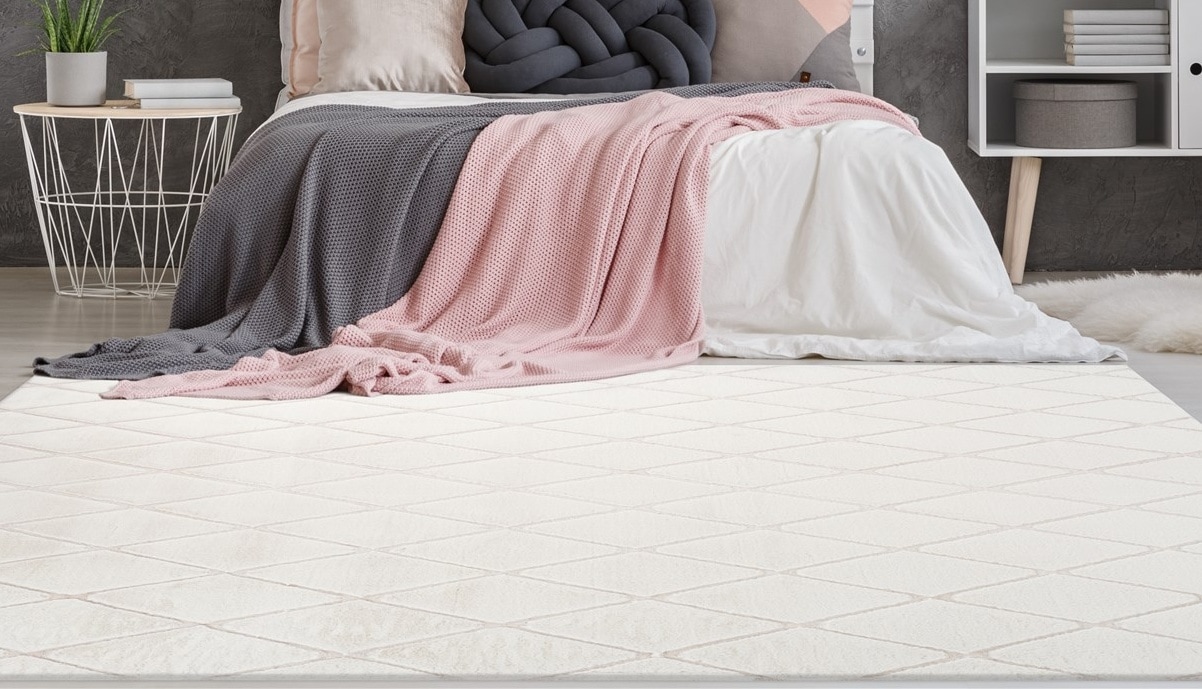 calo-deluxe Tapis »Jardan-2000« Rectangulaire 20 mm Höhe besonders weich durch Microfaser, Rauten-Design