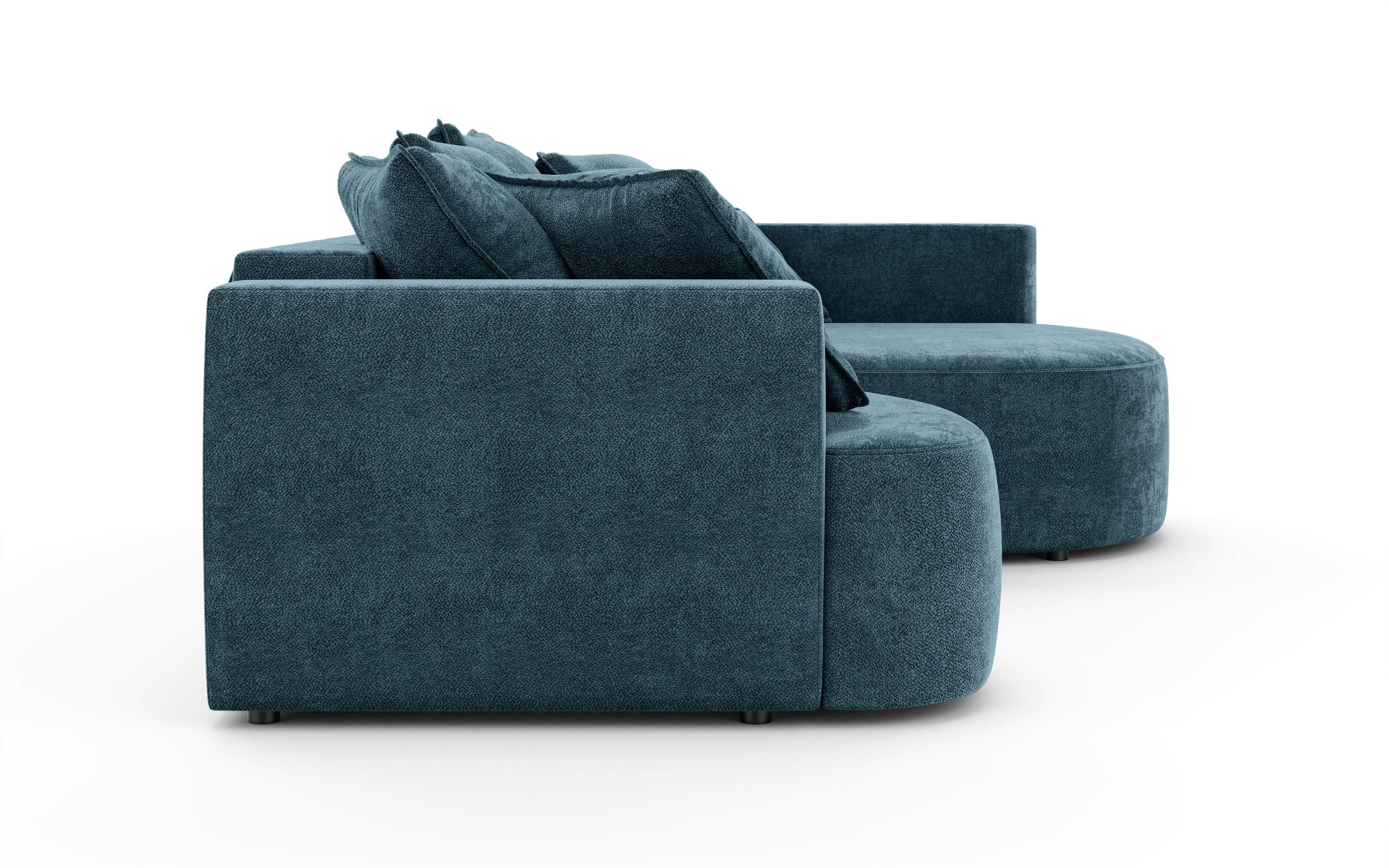INOSIGN Ecksofa »Kahekili, Schlafsofa mit Bettkasten, Masse B/T/H: 255/181/90/ cm«, L-Form mit Wellenunterfederung, 7 Rückenkissen und 2 Zierkissen