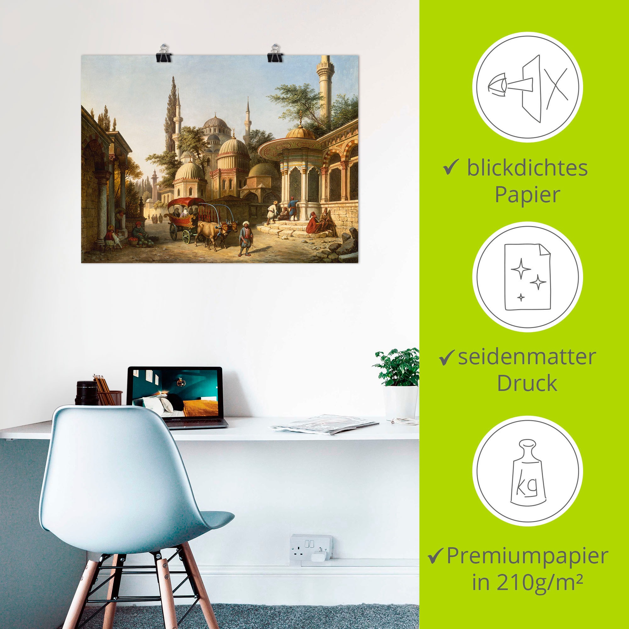 Artland Wandbild »Ansicht einer Moschee in Istanbul«, Gebäude, (1 St.), als Alubild, Outdoorbild, Leinwandbild, Poster in verschied. Grössen