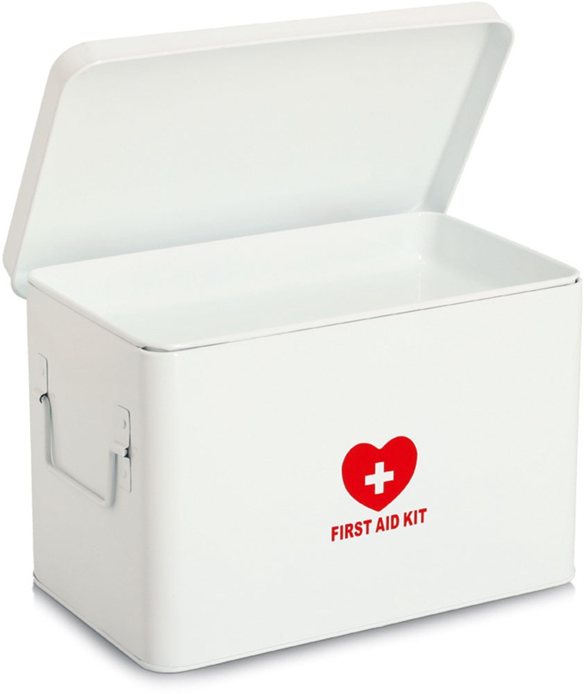 Zeller Present Aufbewahrungsbox "Metall, weiß" robust, dekorativ, flexibles Ordungssystem