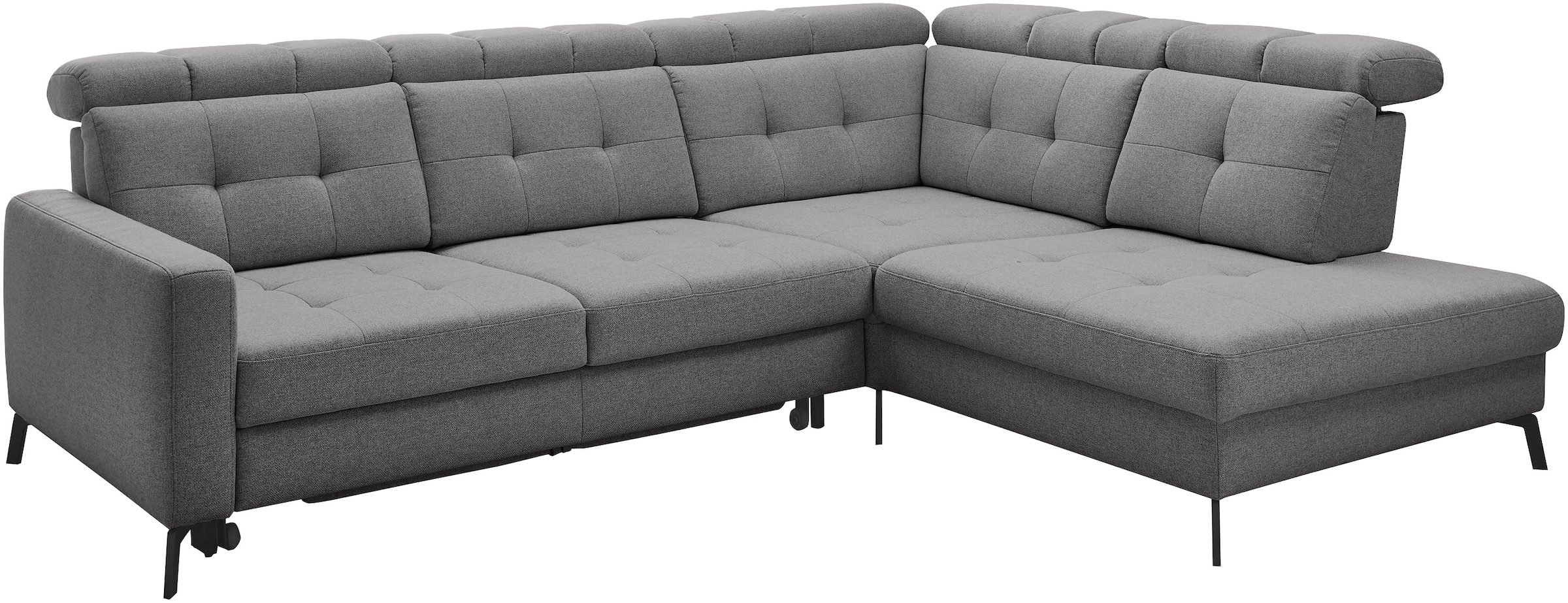 Musterring Canapé d'angle »MR 4615« avec réglage tête et dos, pied métal noir, dimensions 272 x 214 cm