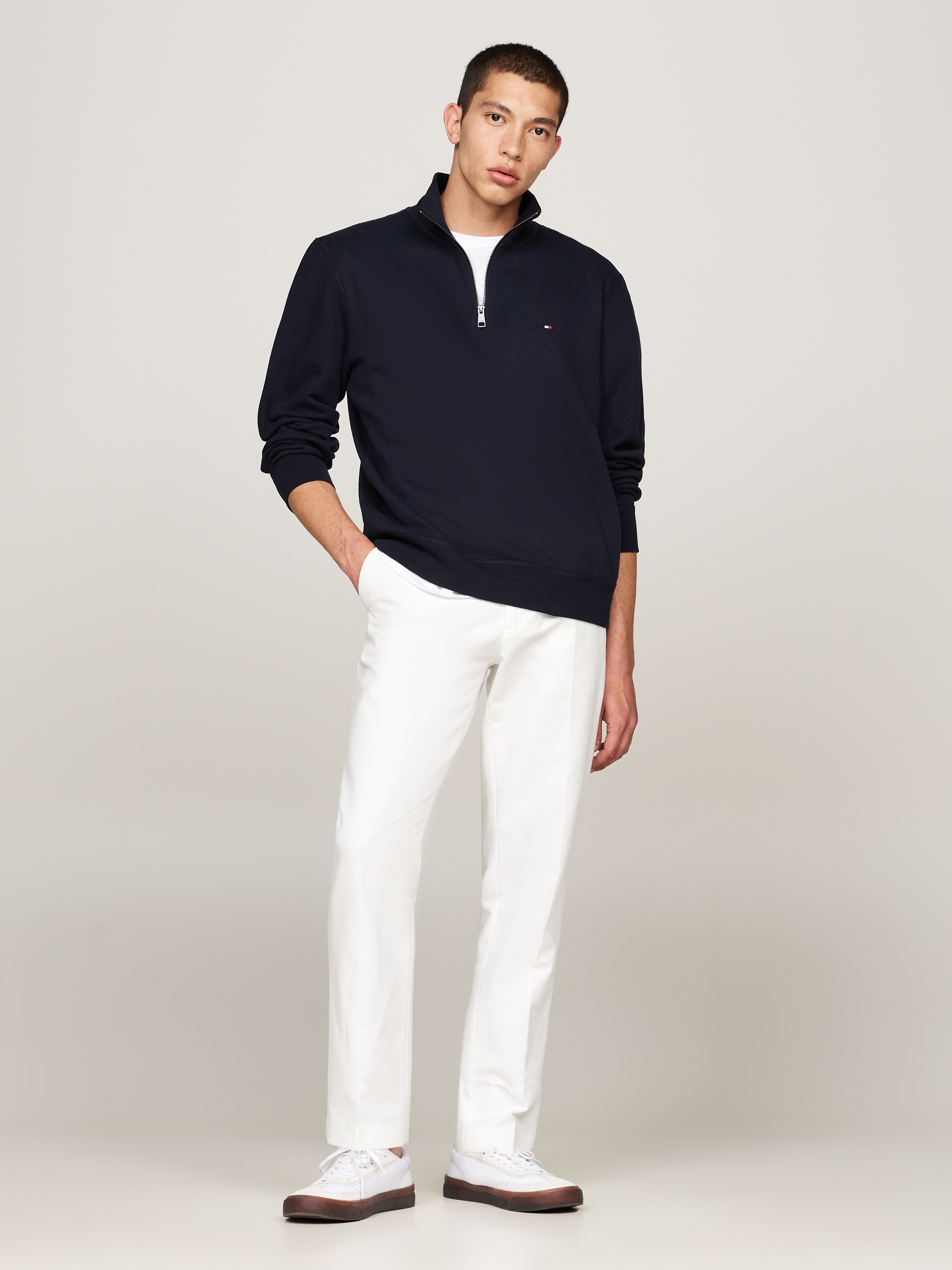Tommy Hilfiger Sweat-shirt »ESSENTIAL FLEECE 1/4 ZIP«, avec col montant
