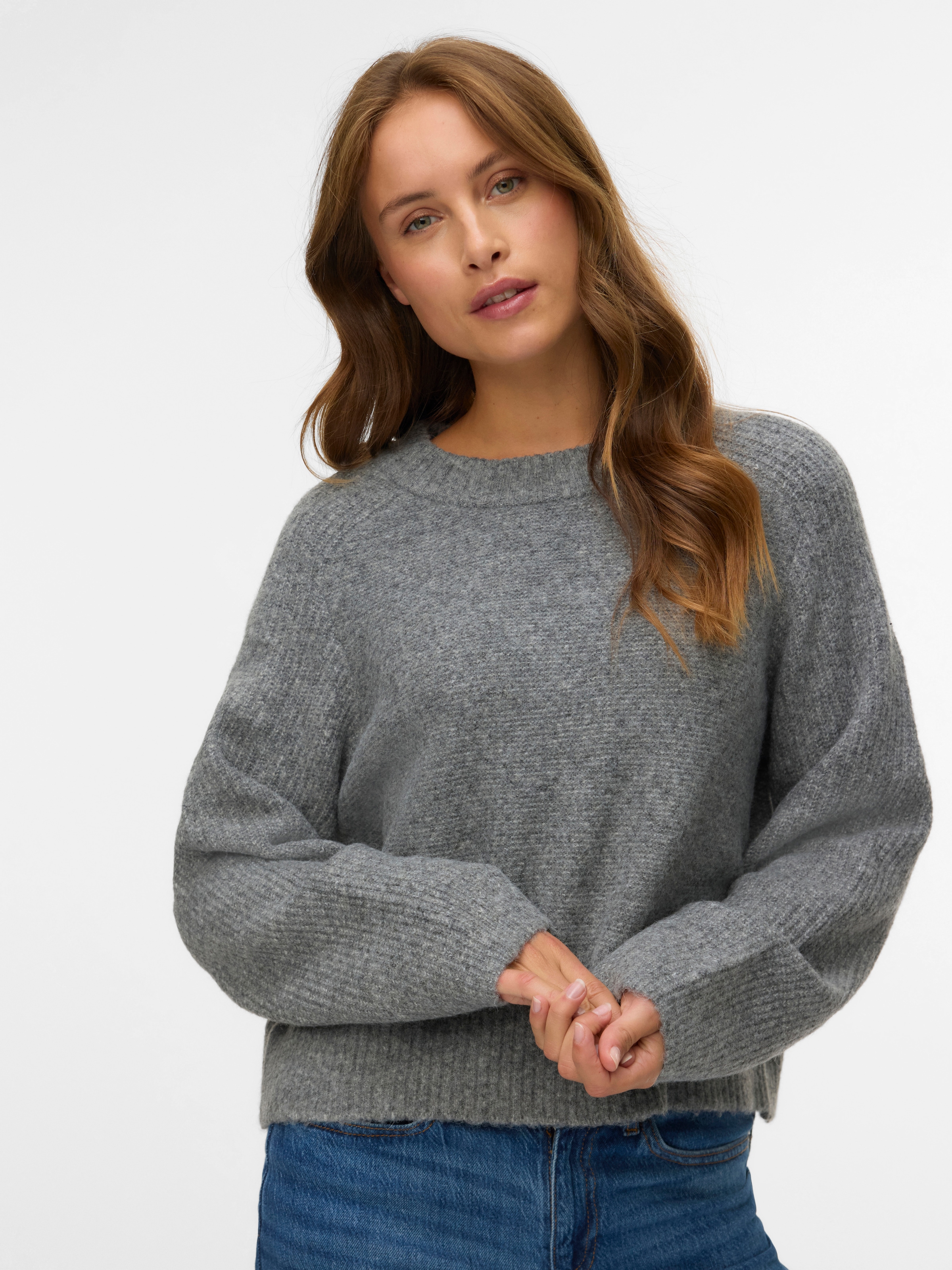 Image of Vero Moda Strickpullover "VMBANG LS O-NECK PULLOVER BOO"