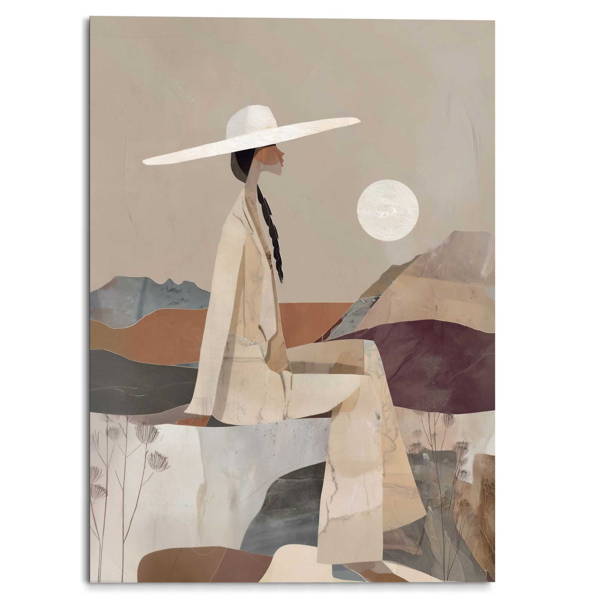 Reinders! XXL-Wandbild »Sanfter Horizont« Menschen 1 Stk. tlg. Wohnzimmer - Beige - MDF - Frauen - 100x140 cm
