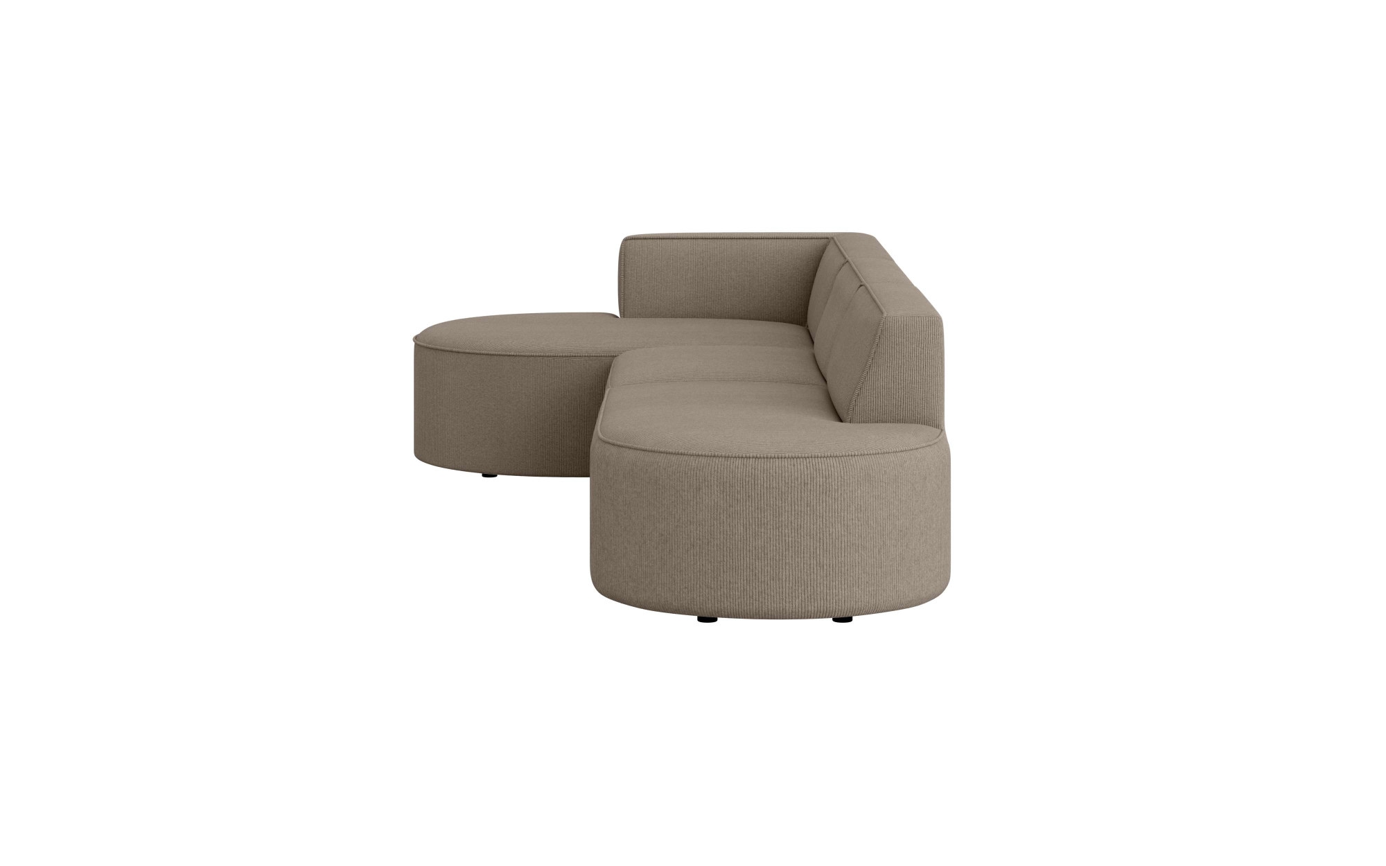 GOODproduct Ecksofa »EIVIND Designer Sofa mit Ottomane rechts/links, B/T/H: 343/159/72 cm« L-Form mit Wellenunterfederung, auch in Feincord und Bouclé