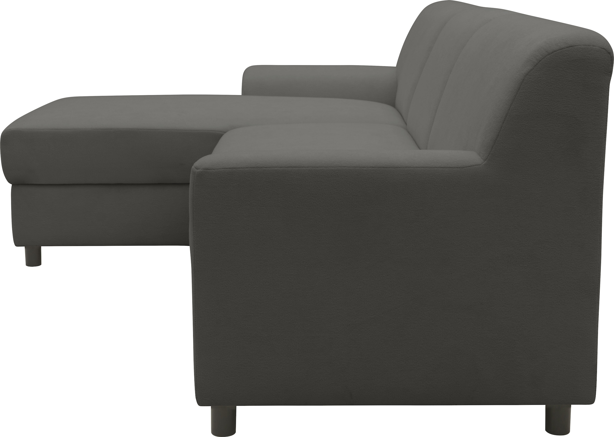 DOMO collection Ecksofa »Turah 2, L-Form, Cord oder Luxus-Microfaser, komfortabler Federkern« B/T/H: 241/146/79 cm, incl. Zierkissen, wahlweise mit Bettfunktion