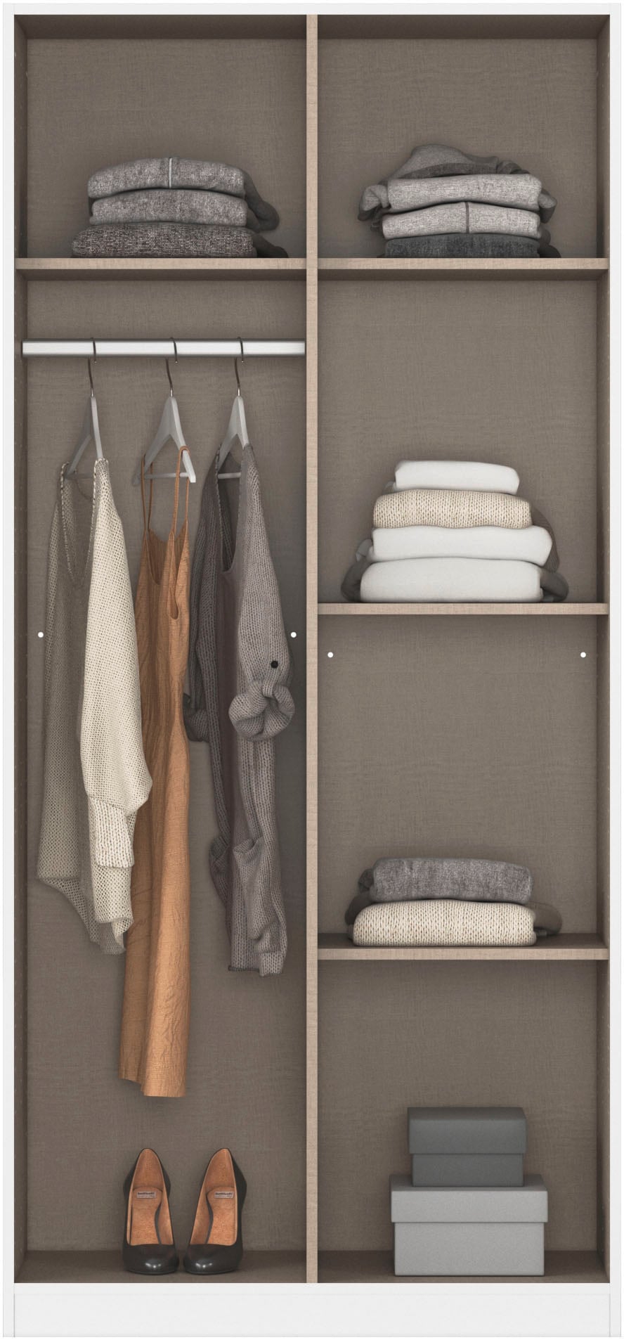 rauch Kleiderschrank »Schrank Garderobe Garderobenschrank Putzschrank Wäscheschrank BERGHEIM« Breite/Höhe/Tiefe: 91/197/54 cm,  viel Stauraum, abschliessbar mit gesamt 4 Schlüsseln, MADE IN GERMANY