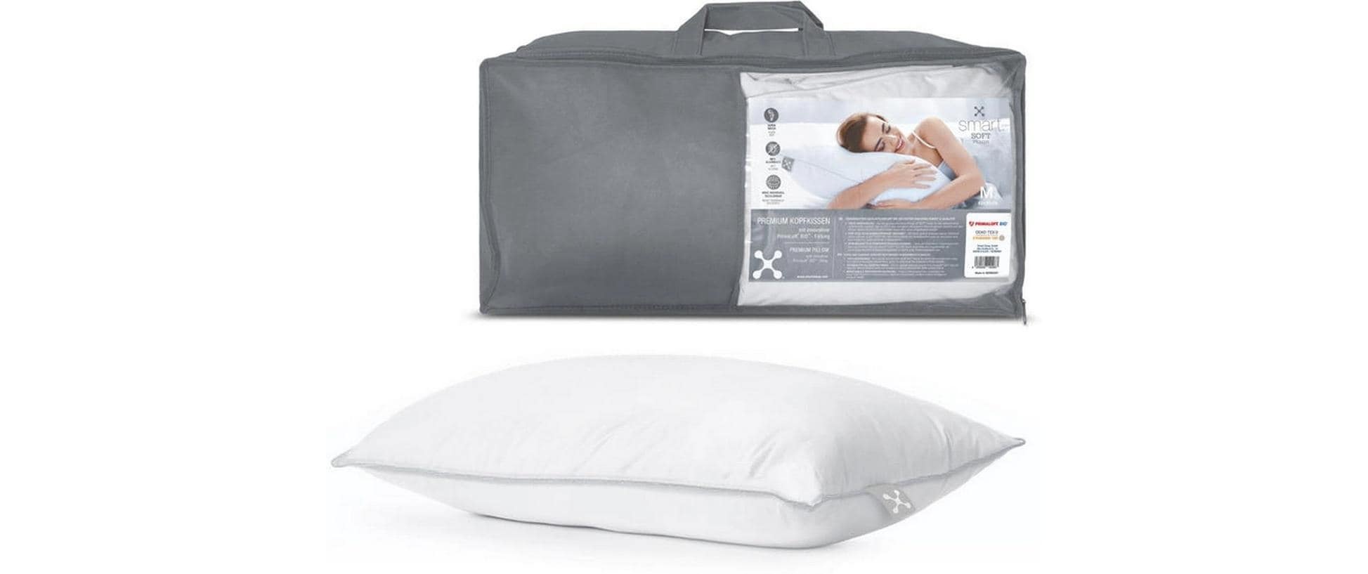 Image of smartsleep Kopfkissen "Soft 40 x 80 cm" Füllung: Synthetik Bezug: Baumwolle 1 Stk. tlg. Nachhaltiges Premium-Kissen mit PrimaLoft Bio-Füllung