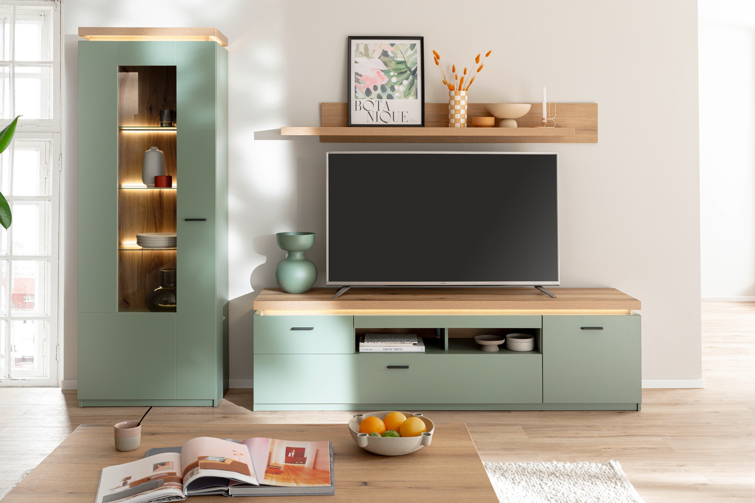 MCA furniture Meuble mural »MONIZ Wohnkomination 2« Komplett-Set, 3 cuis tlg.