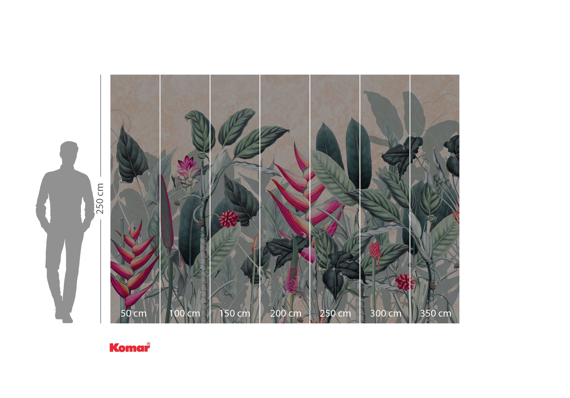Komar Papier peint photo »Komar Vlies Fototapete - Soft Jungle - Grösse 350 x 250 cm« imprimé