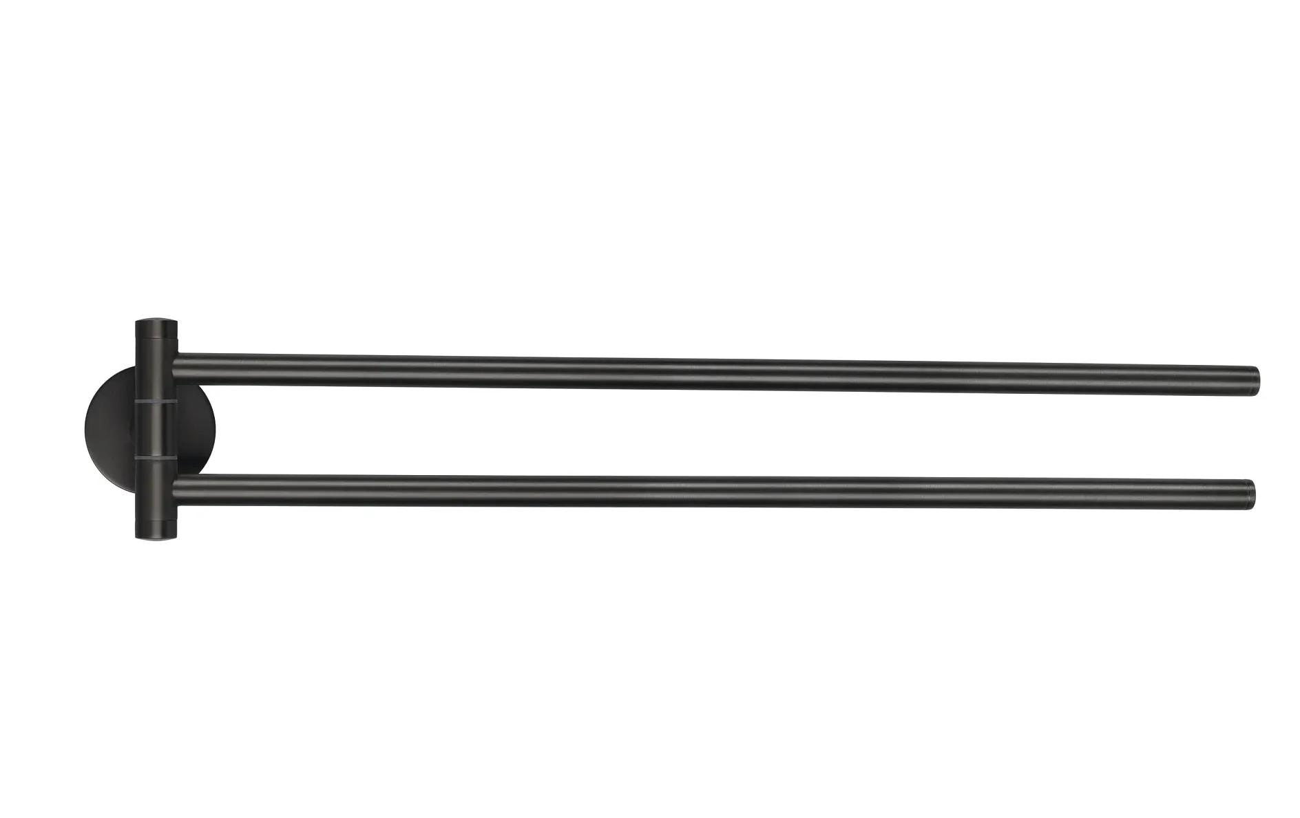 Image of tesa Handtuchhalter "MOON Graphite Zweiarmiger" Ideal für Badezimmer im Antik-Style sowie im klassischen Bad