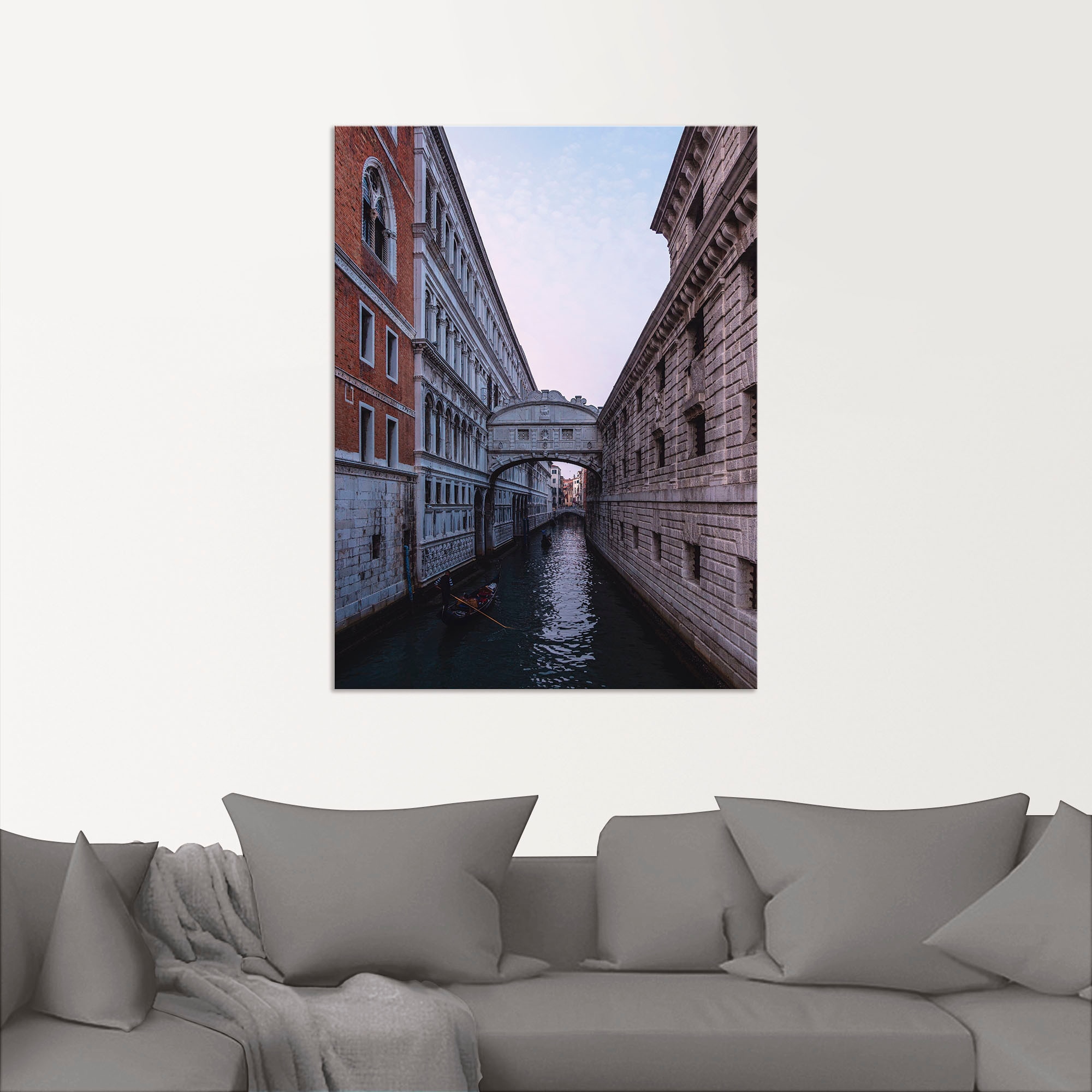 Artland Wandbild »Blick auf die Seufzerbrücke in Venedig«, Brücken, (1 St.), als Alubild, Leinwandbild, Wandaufkleber oder Poster in versch. Grössen